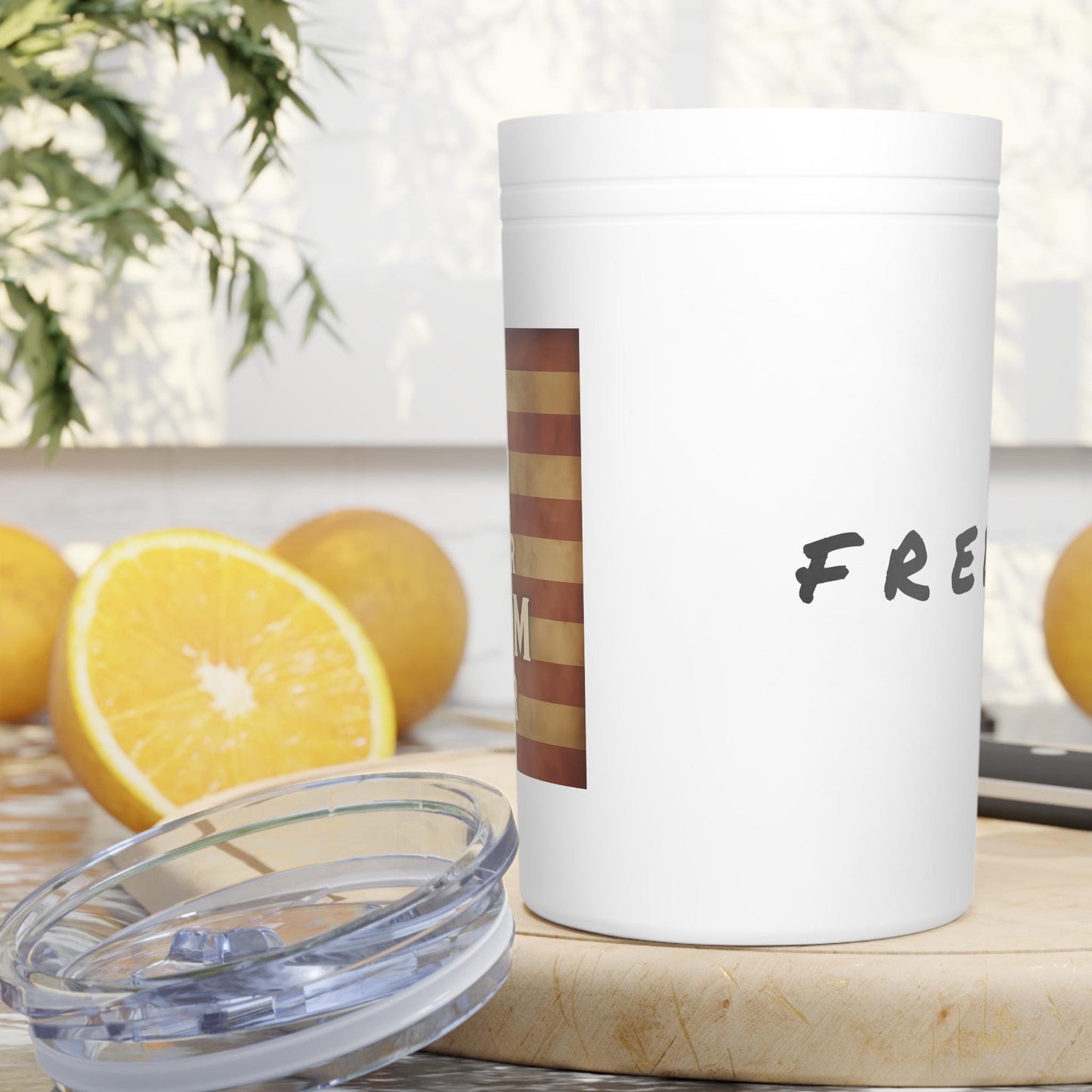 Patriotic American Flag Tumbler: Insulated Travel Coffee Mug