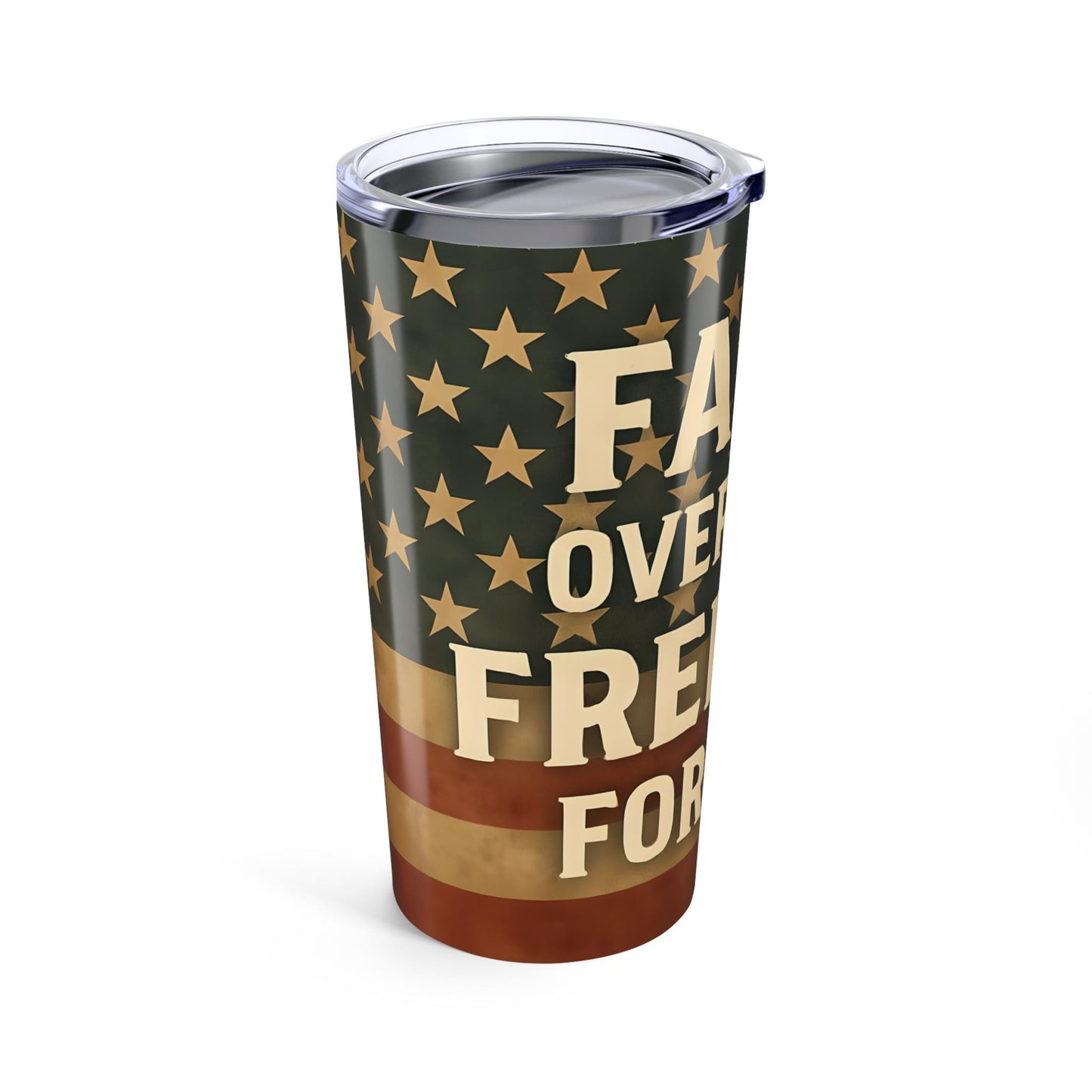 Faith Over Fear Tumbler: Christian Stainless Steel Travel Mug