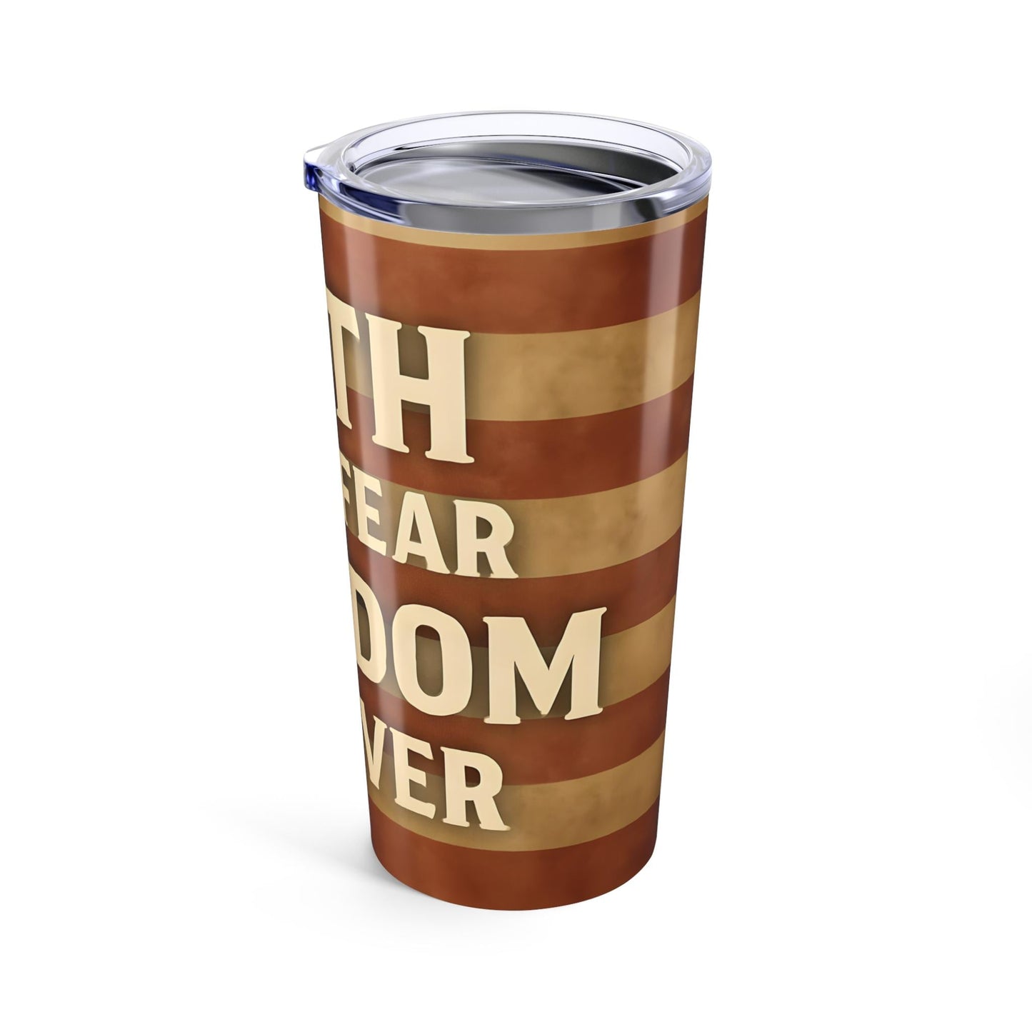Faith Over Fear Tumbler: Christian Stainless Steel Travel Mug