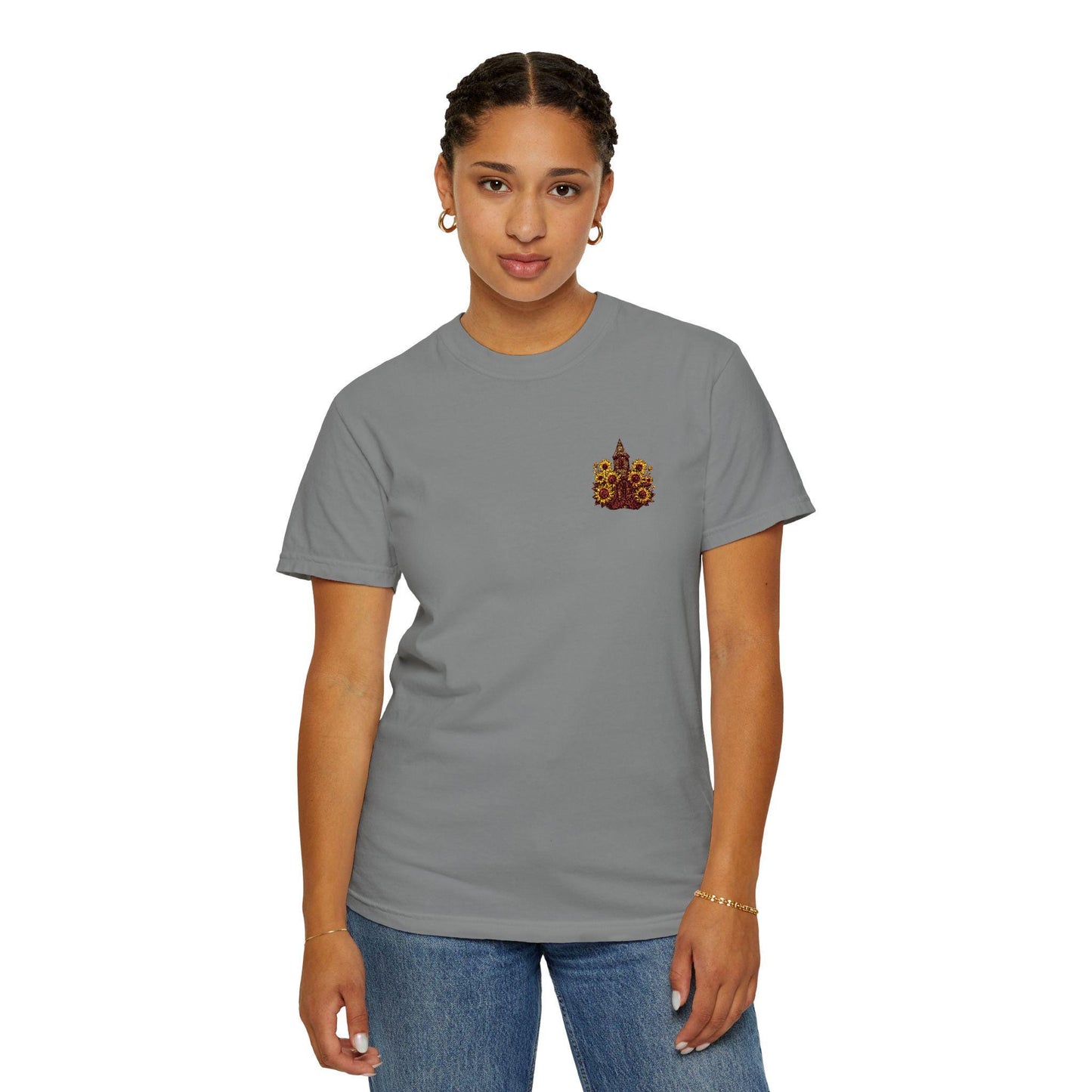 Embroidered Sunflower Texas T-Shirt: God is Good Southern Style