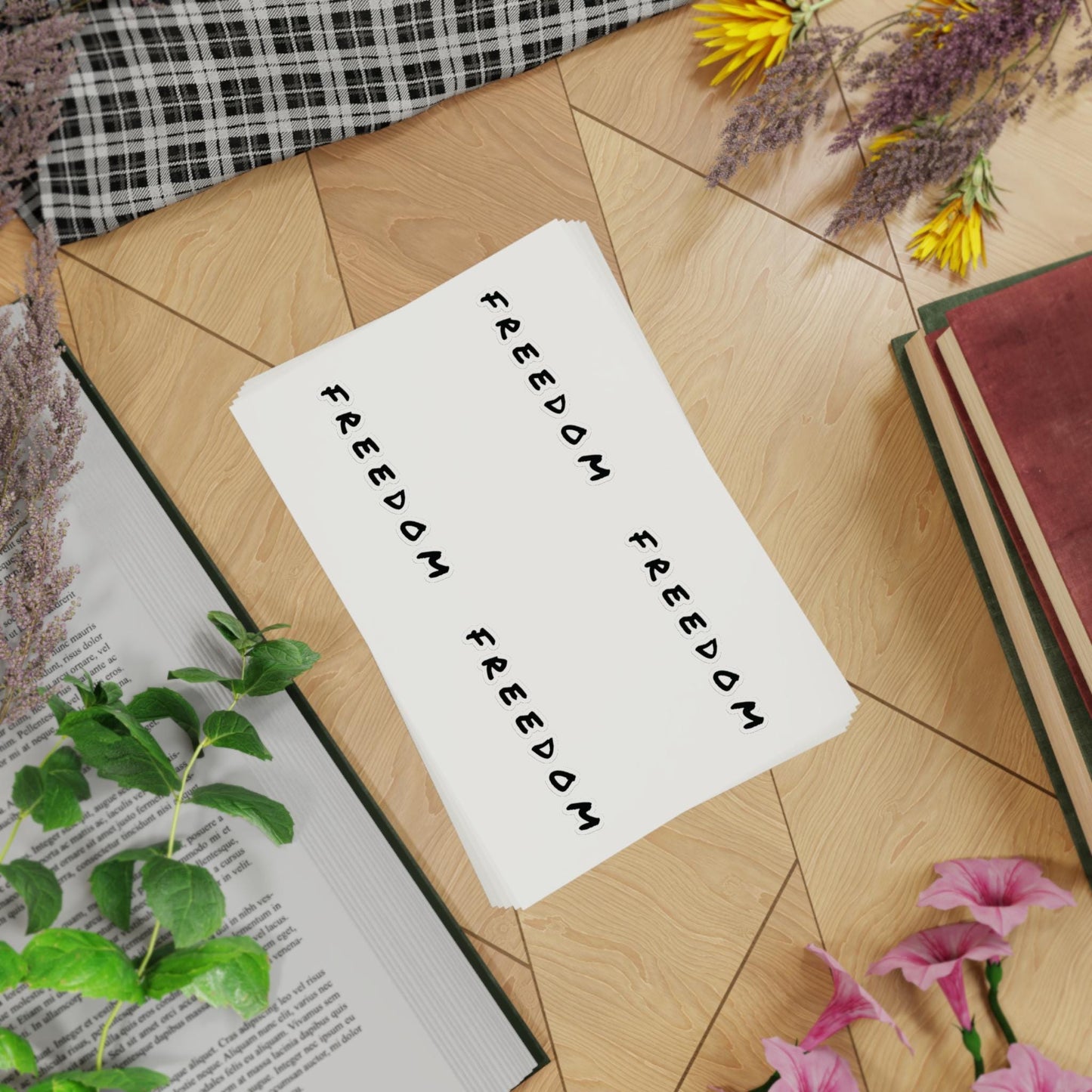 Freedom Sticker Sheet Bundle - Inspirational Decals, Motivational Sticker Pack, Clear Vinyl Stickers, Planner Accessories,