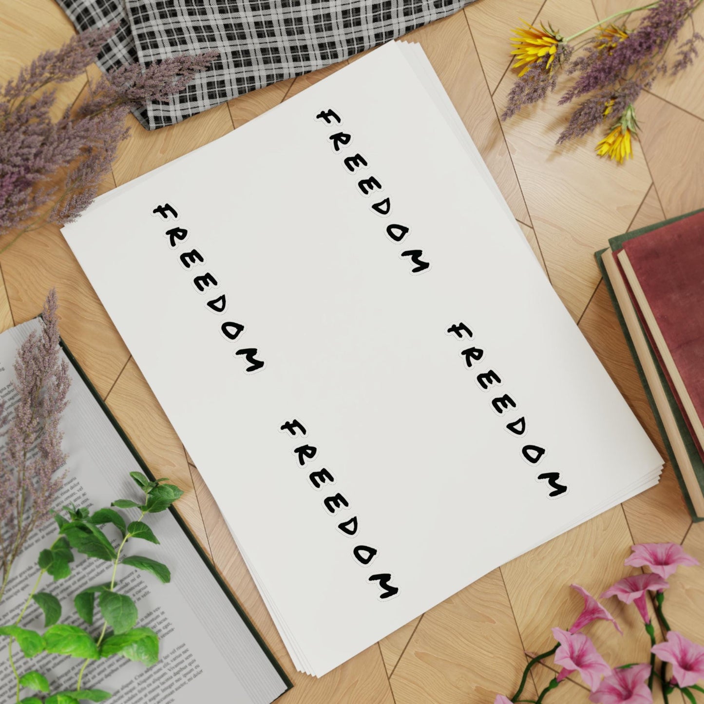 Freedom Sticker Sheet Bundle - Inspirational Decals, Motivational Sticker Pack, Clear Vinyl Stickers, Planner Accessories,