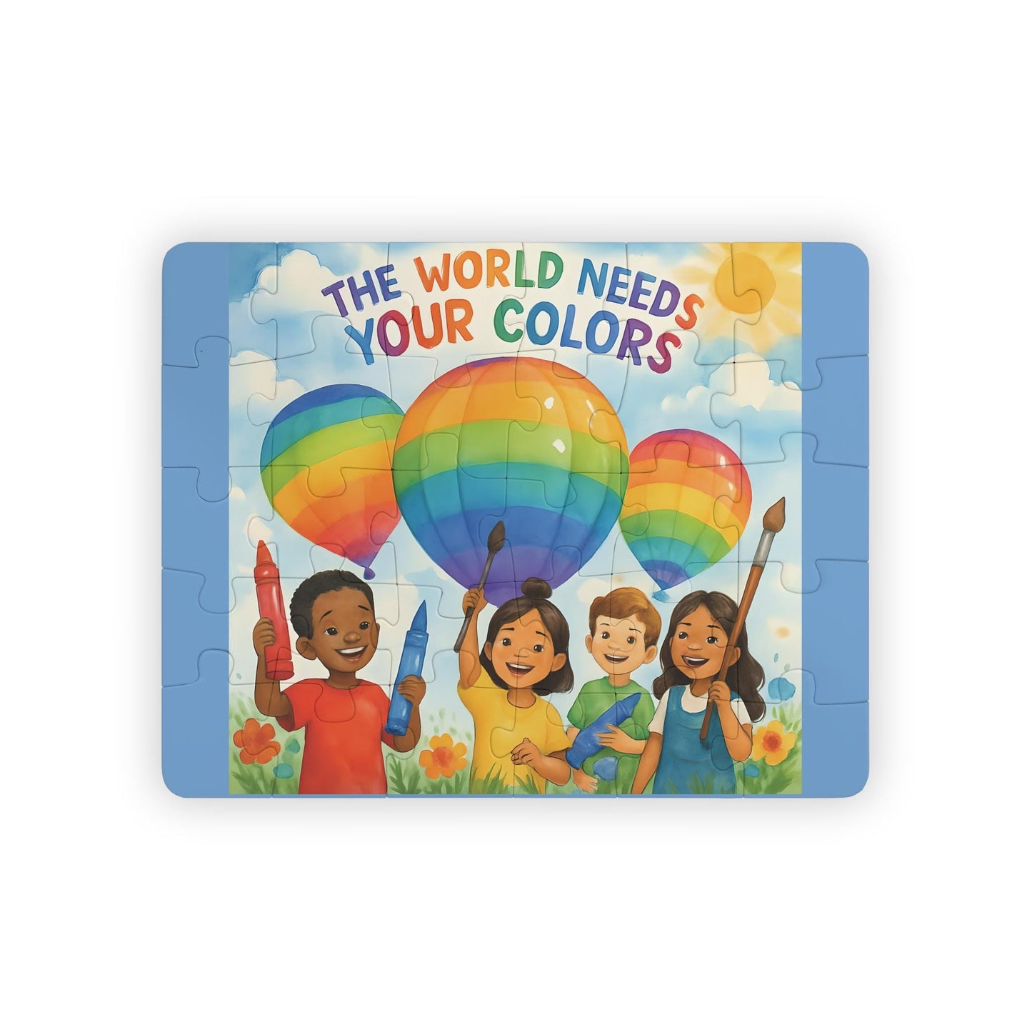 Kids Jigsaw Puzzle: The World Needs Your Colors - 30 Piece Educational Toy