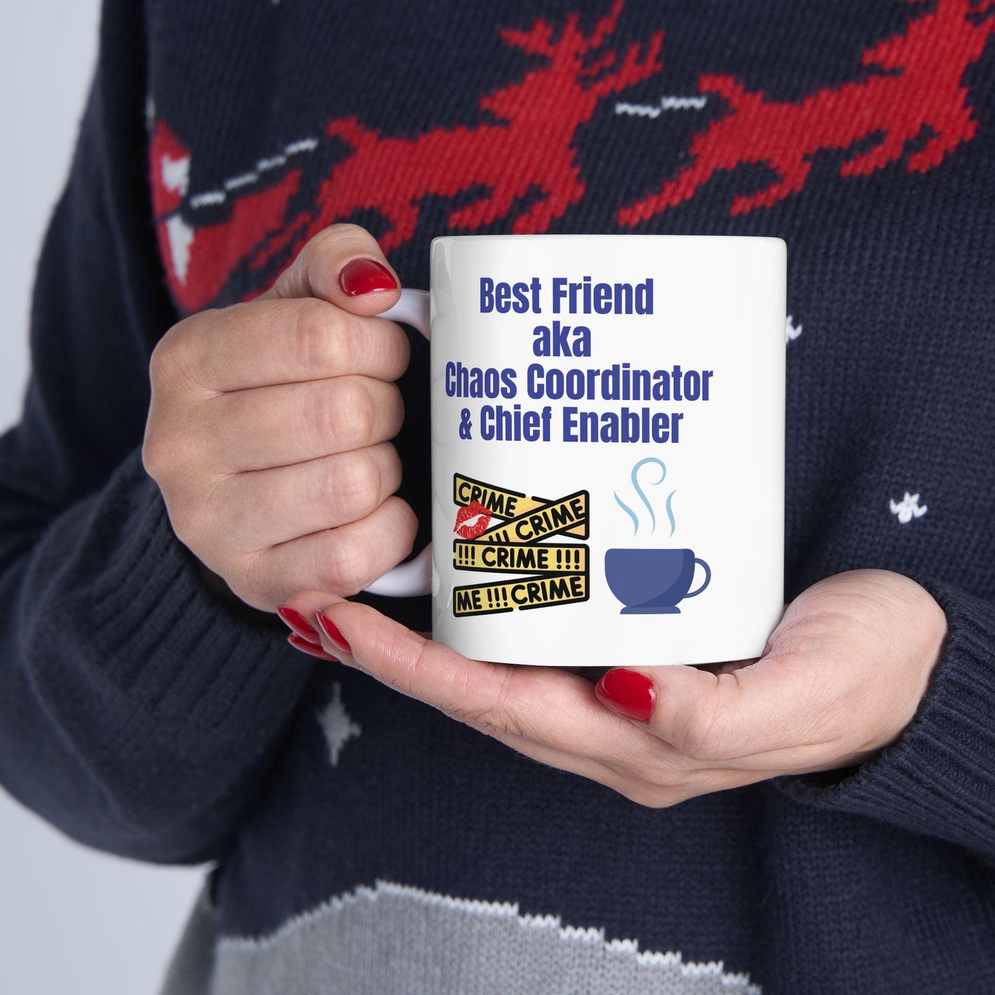 Funny Best Friend Ceramic Mug, Humor Chaos Coordinator Chief Enabler Gift, Coffee Cup, Tea Mug, Sarcastic Coworker Gift, Office Mug