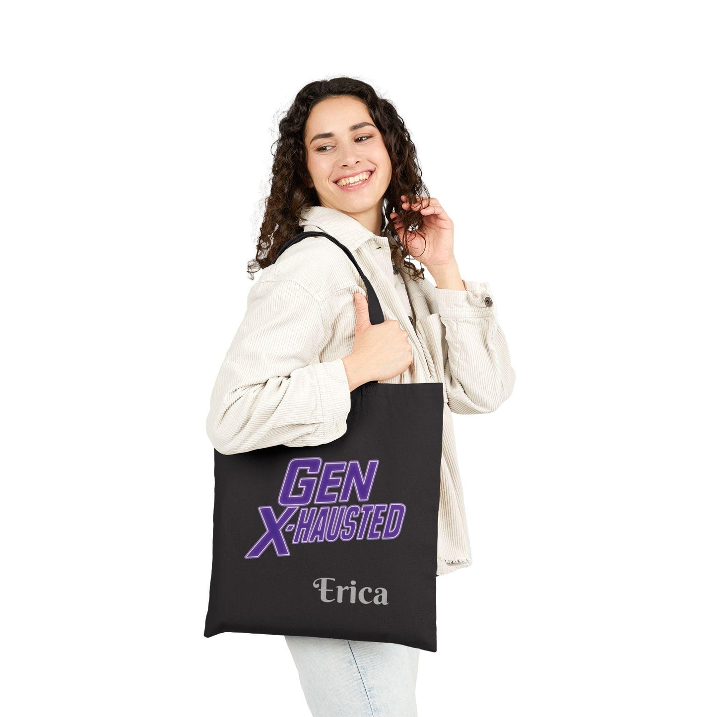 Gen X Humor Cotton Canvas Tote Bag: Reusable Shopping Bag