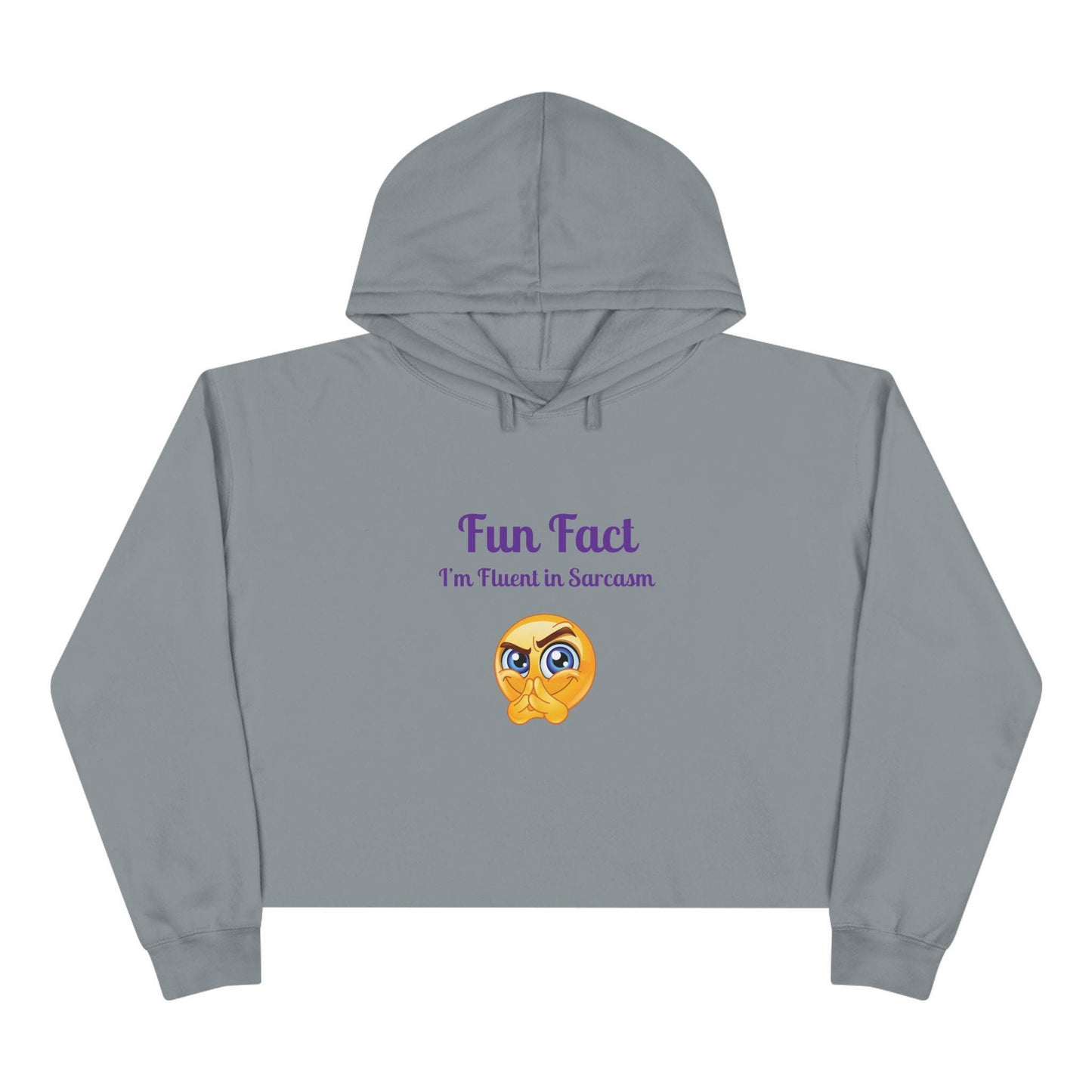 Sarcasm Crop Hoodie: Funny Trendy Cotton Blend Sweatshirt