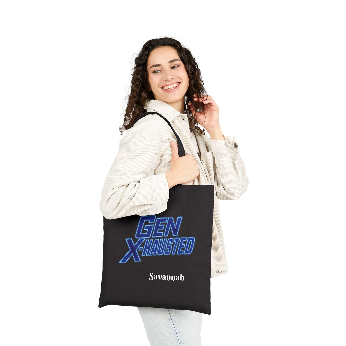 Gen X-Hausted Cotton Canvas Tote Bag: Eco-Friendly Everyday Bag