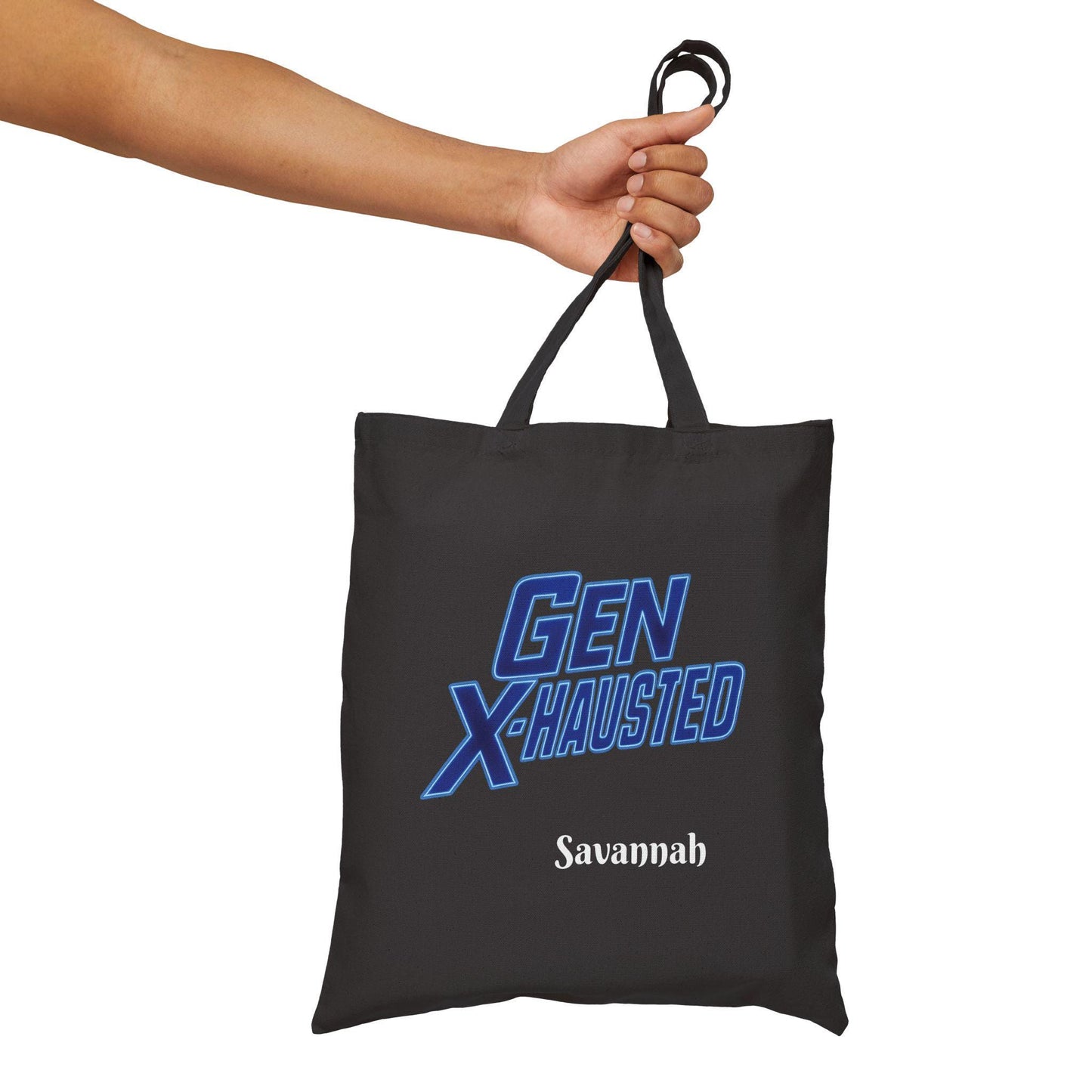 Gen X-Hausted Cotton Canvas Tote Bag: Eco-Friendly Everyday Bag