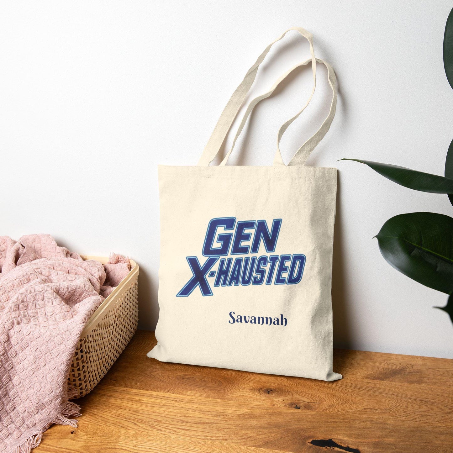 Gen X-Hausted Cotton Canvas Tote Bag: Eco-Friendly Everyday Bag