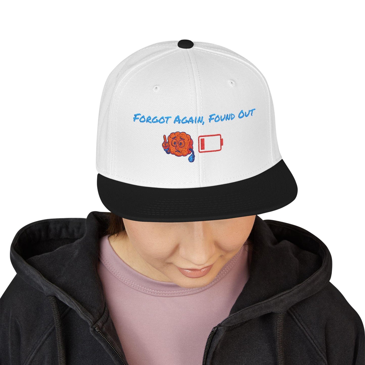 Gen X Humor Embroidered Snapback Hat: Forgot Again Found Out