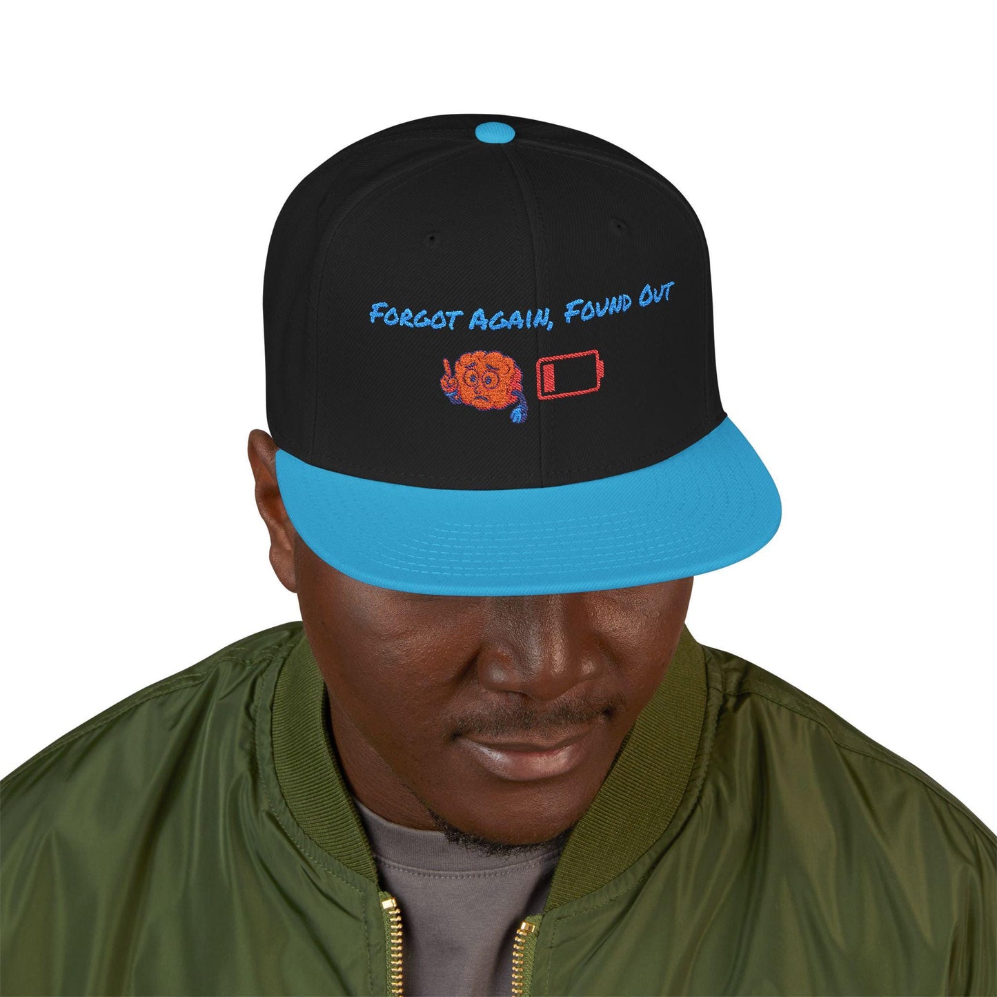 Gen X Humor Embroidered Snapback Hat: Forgot Again Found Out