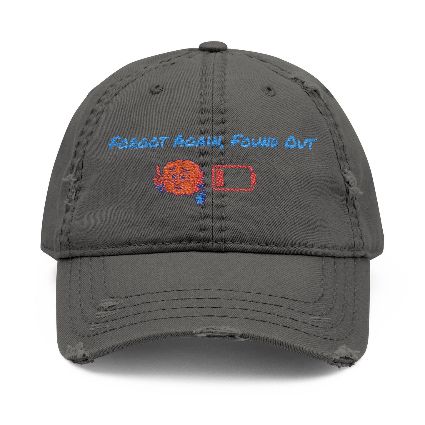 Embroidered Distressed Dad Hat: Gen X Humor, Vintage Style