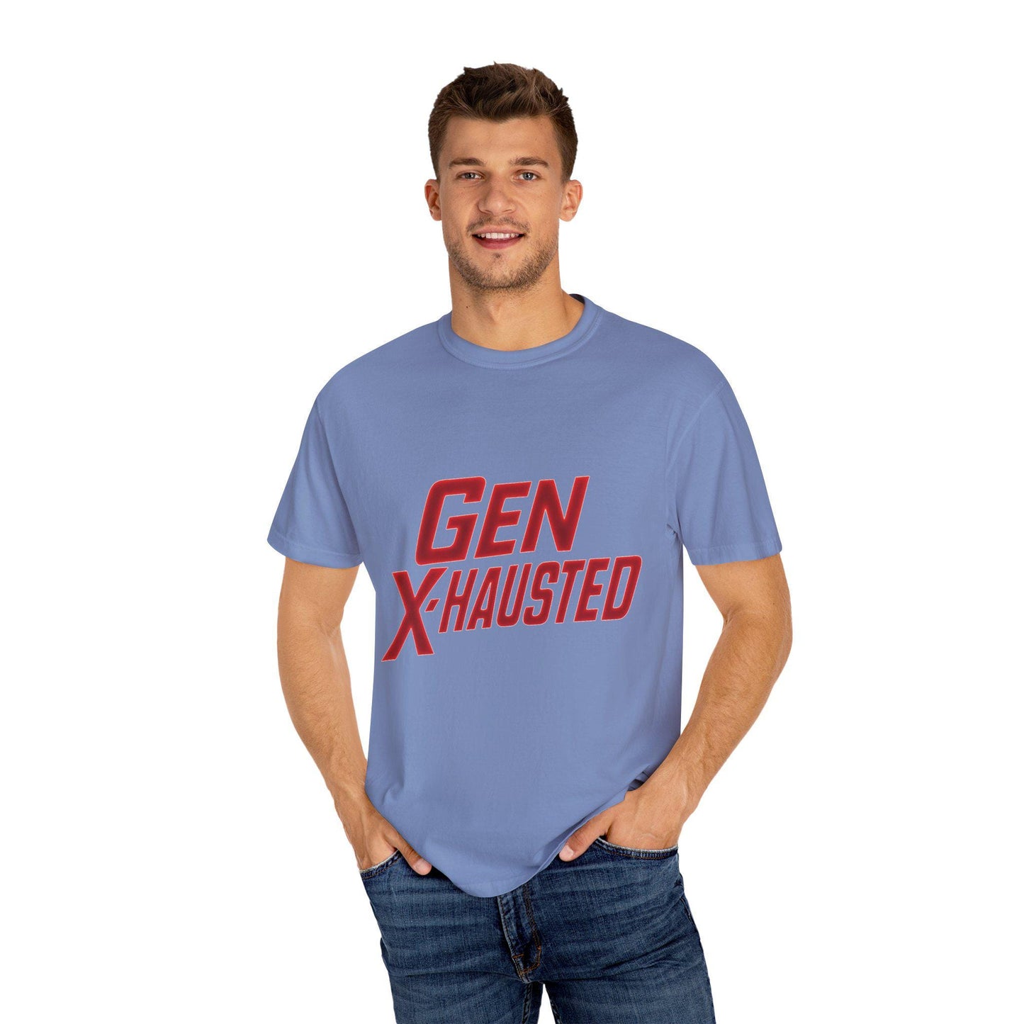 Gen X-Hausted T-Shirt: Vintage Style Humor Tee