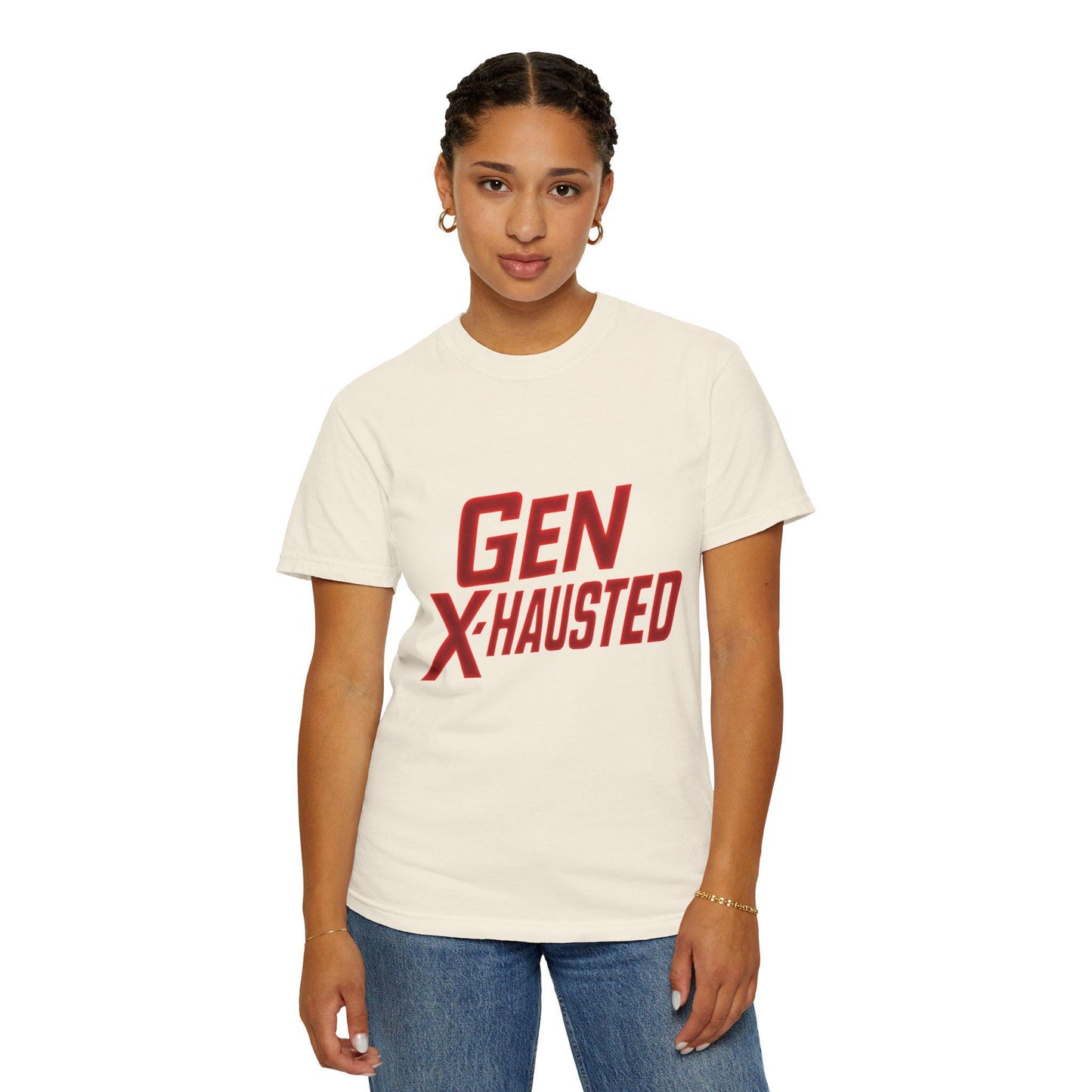 Gen X-Hausted T-Shirt: Vintage Style Humor Tee