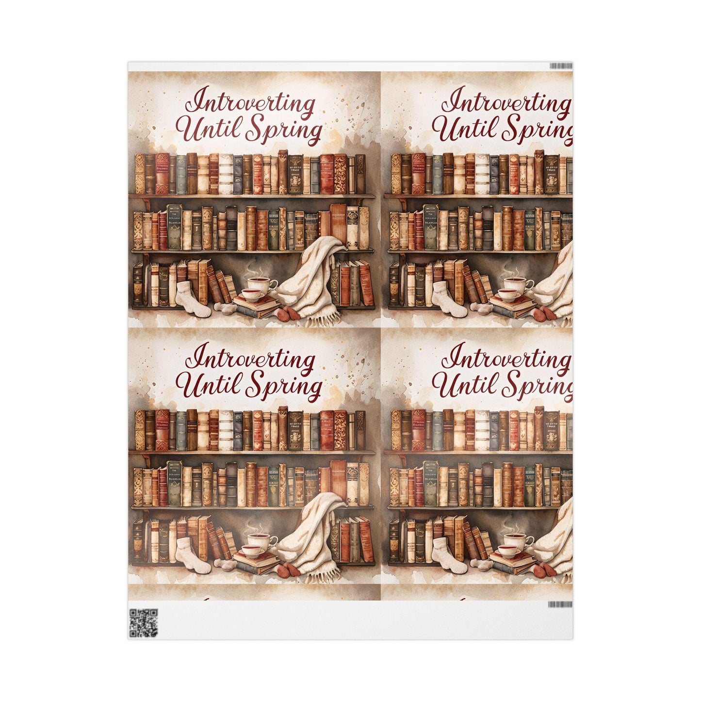 Book-Themed Wrapping Paper: 90gsm Fine Art Paper, Gift Wrap for Book Lovers
