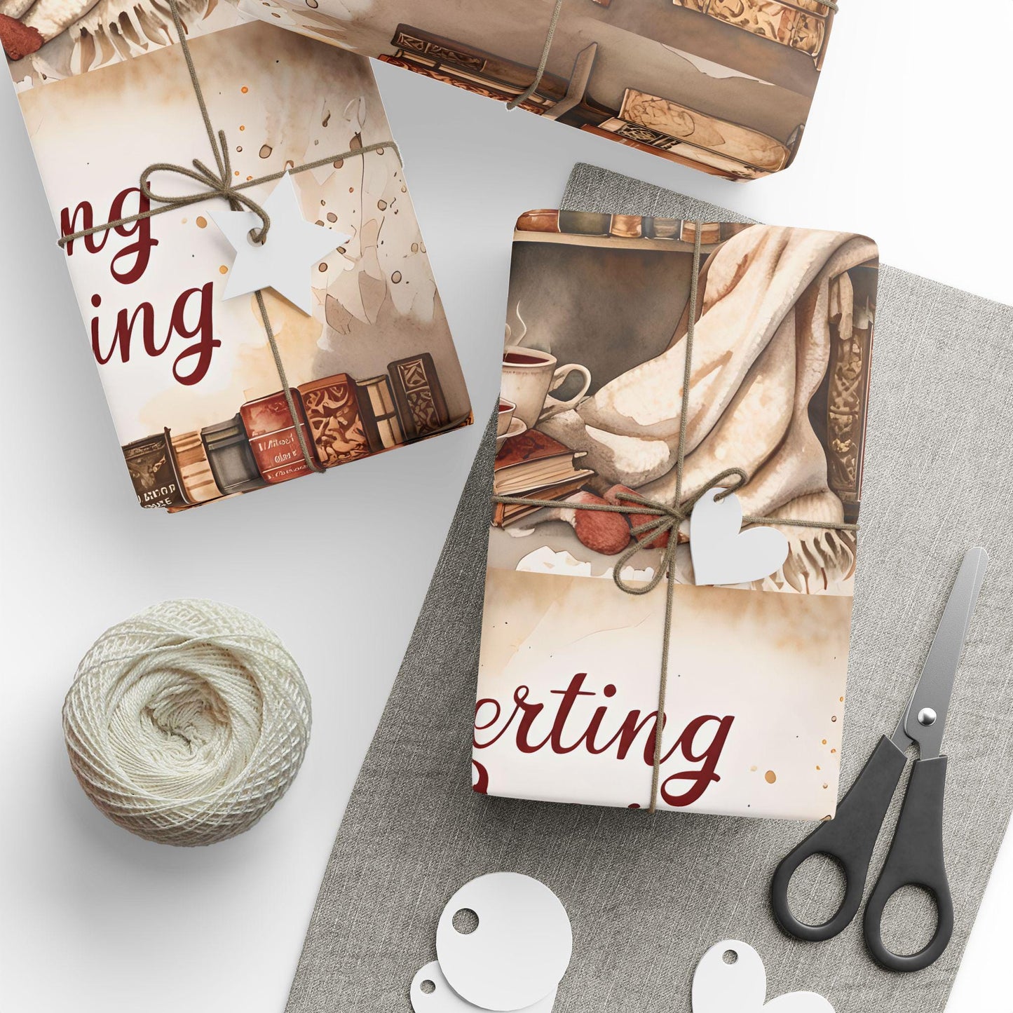 Book-Themed Wrapping Paper: 90gsm Fine Art Paper, Gift Wrap for Book Lovers