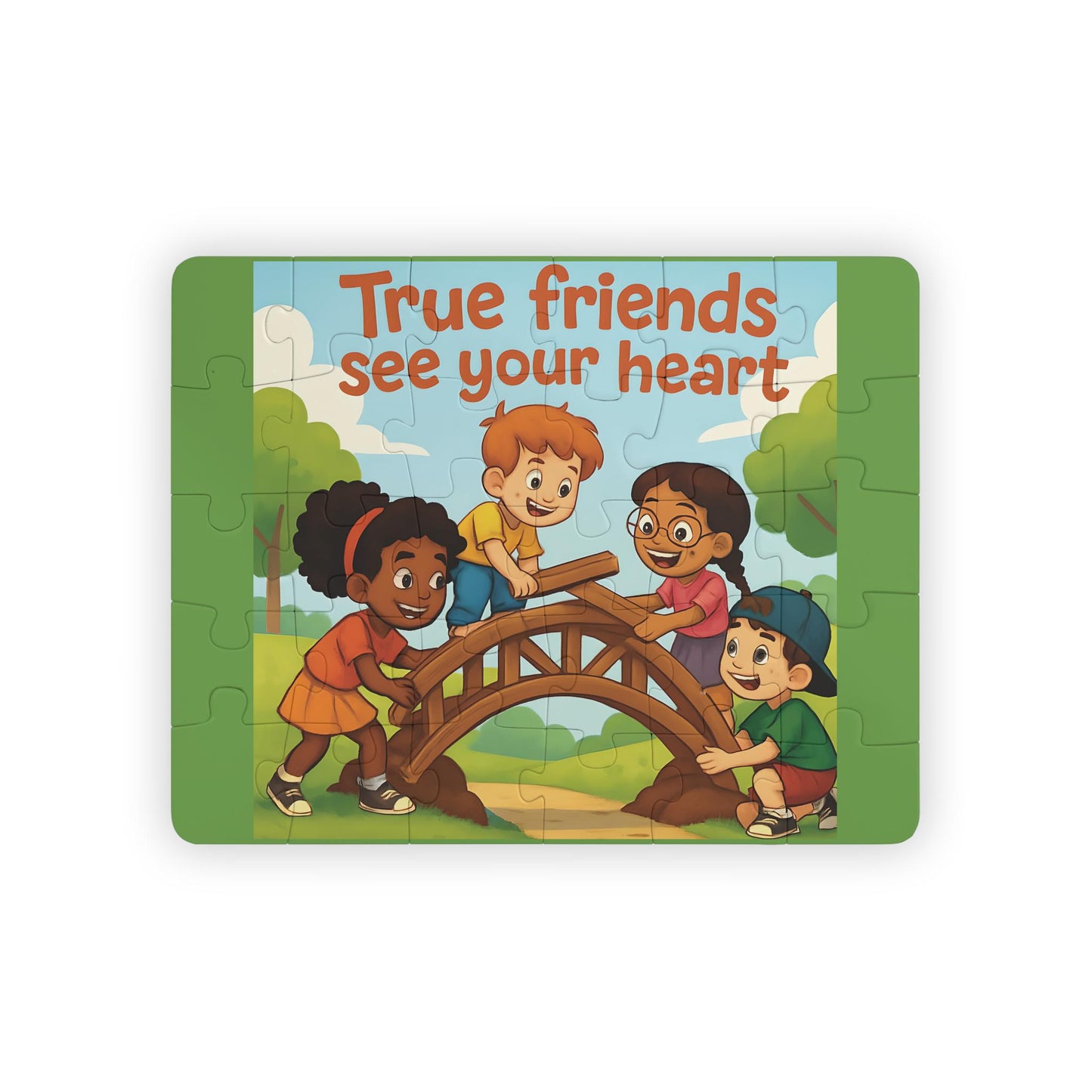 30-Piece Kids' Jigsaw Puzzle: True Friends See Your Heart