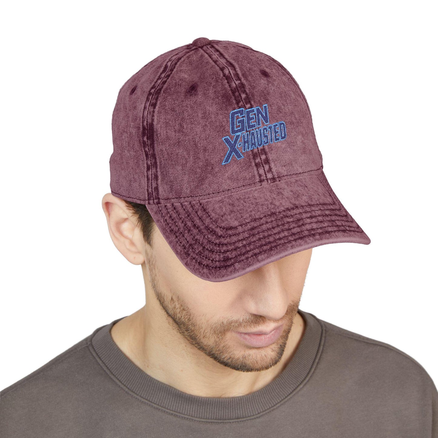 Gen X Embroidered Vintage Cap: Retro Style Cotton Hat