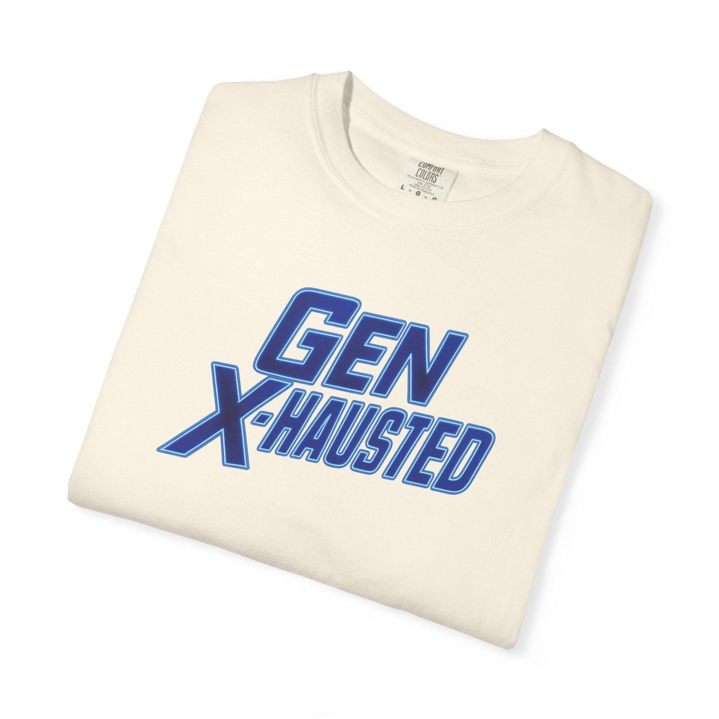 Gen X-Hausted T-Shirt: Vintage Style Gen X Humor Tee