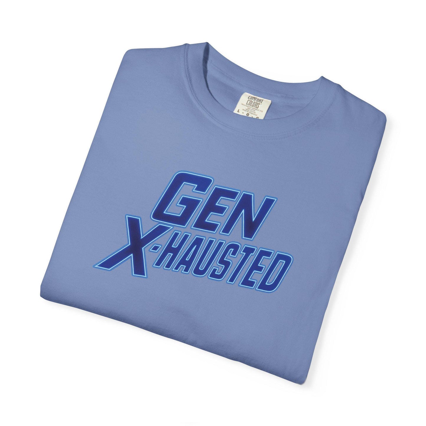 Gen X-Hausted T-Shirt: Vintage Style Gen X Humor Tee