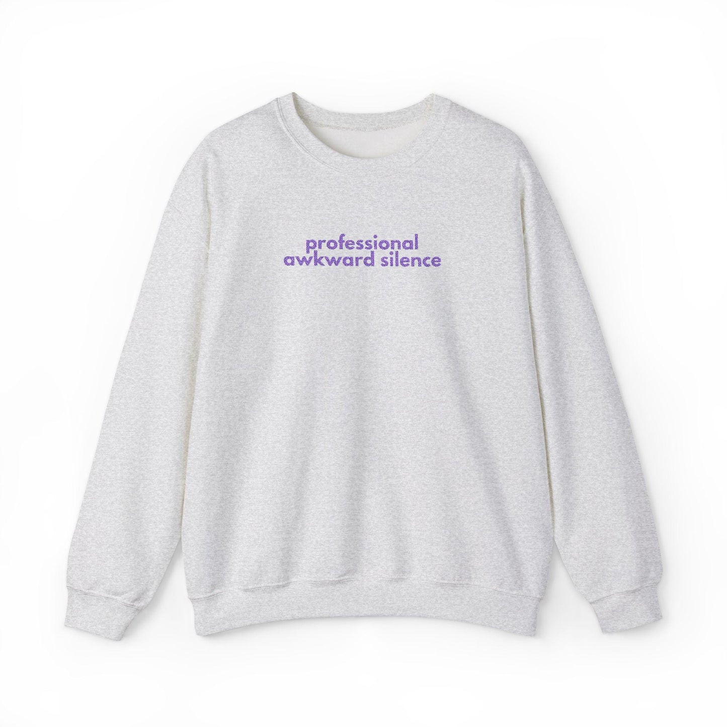Awkward Silence Sweatshirt: Funny Graphic Crewneck Jumper