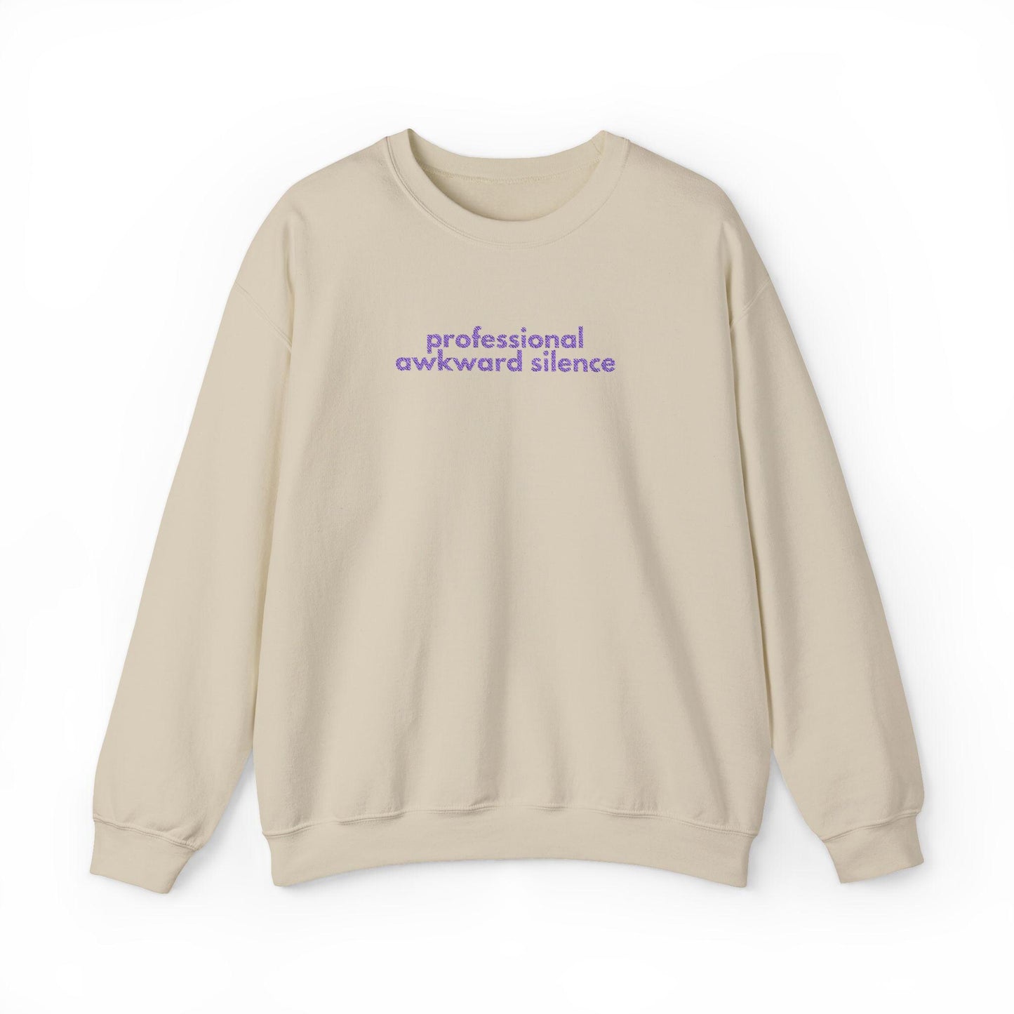 Awkward Silence Sweatshirt: Funny Graphic Crewneck Jumper