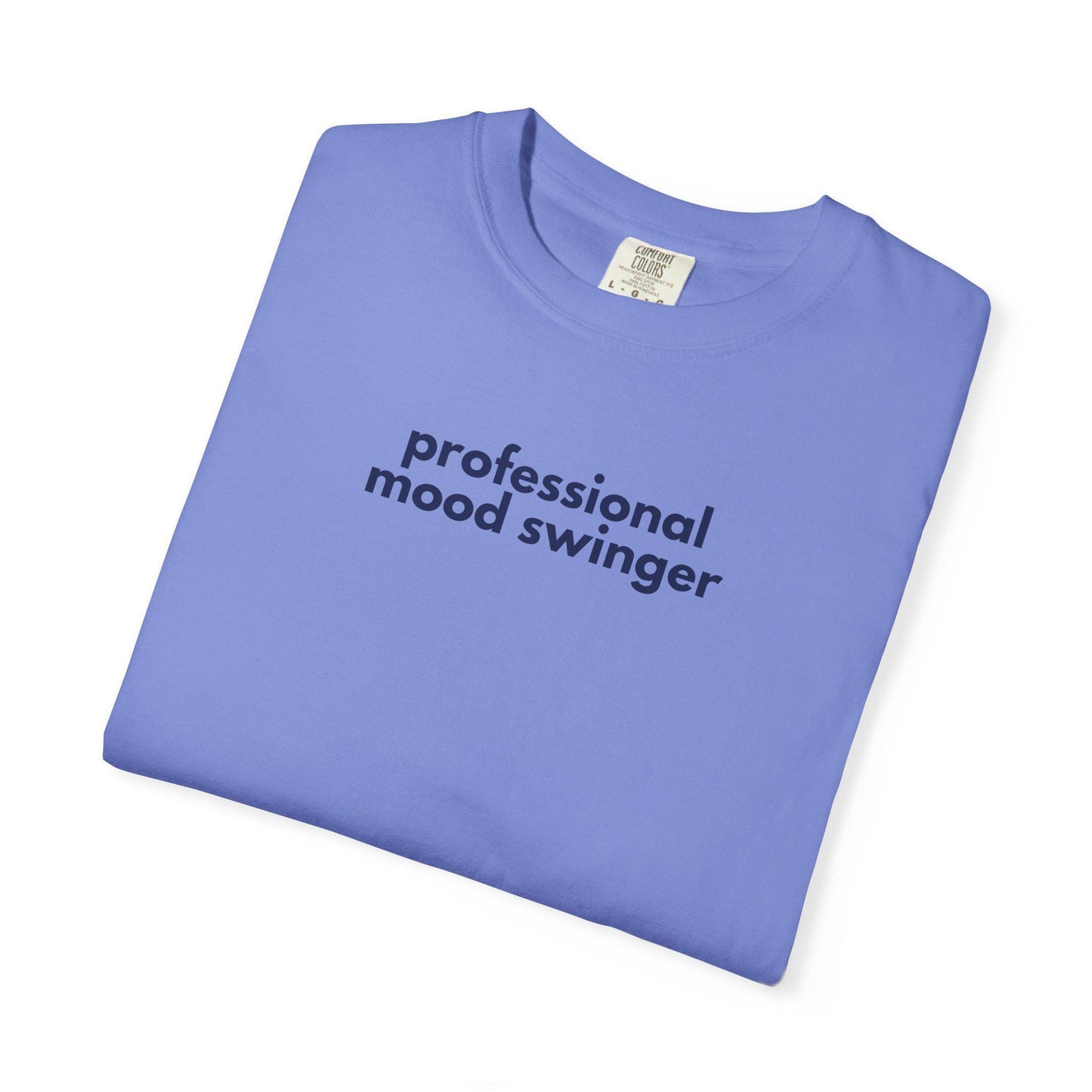 Gen X Humor Tee: Professional Mood Swinger Graphic, Garment-Dyed Cotton