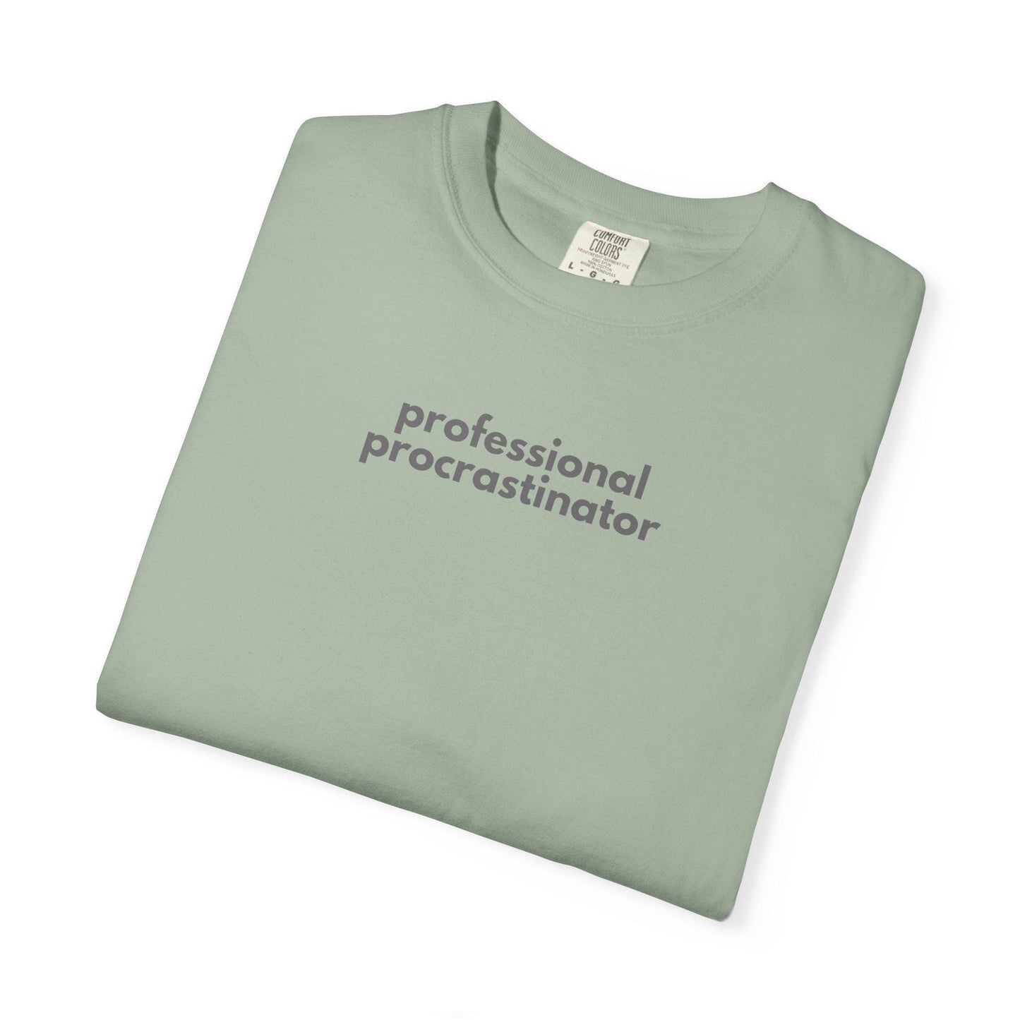 Professional Procrastinator T-Shirt: Funny Graphic Tee - Comfort Colors