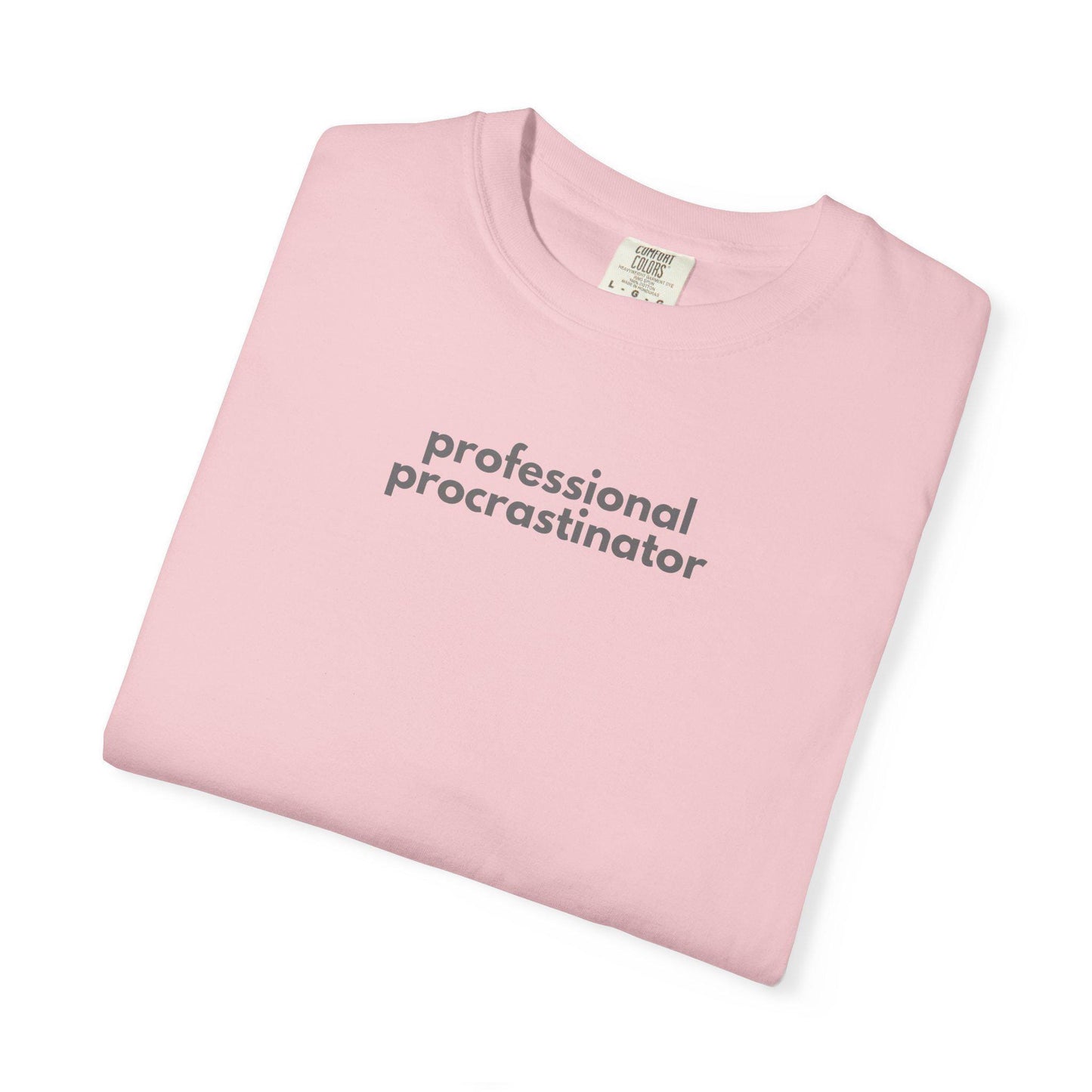 Professional Procrastinator T-Shirt: Funny Graphic Tee - Comfort Colors