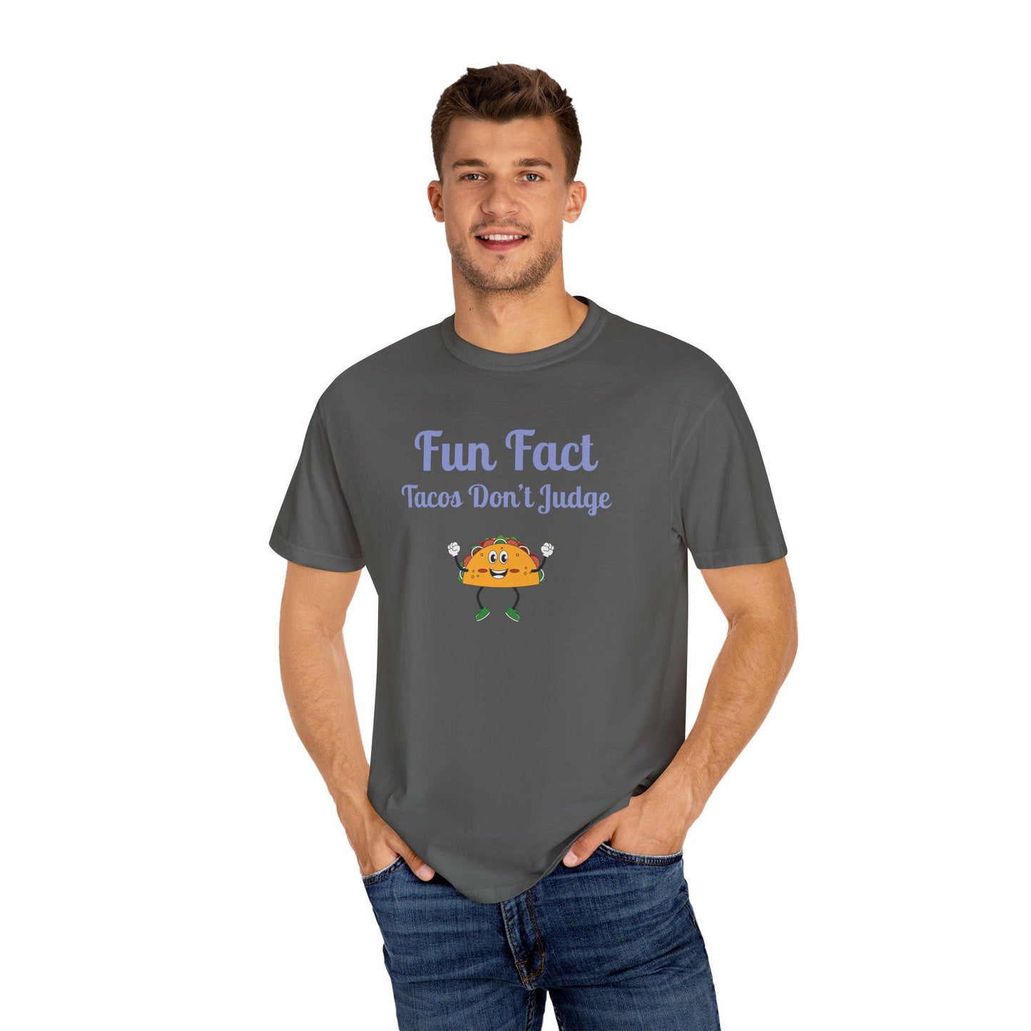 Fun Fact Taco Tee: Humorous Foodie Graphic T-Shirt