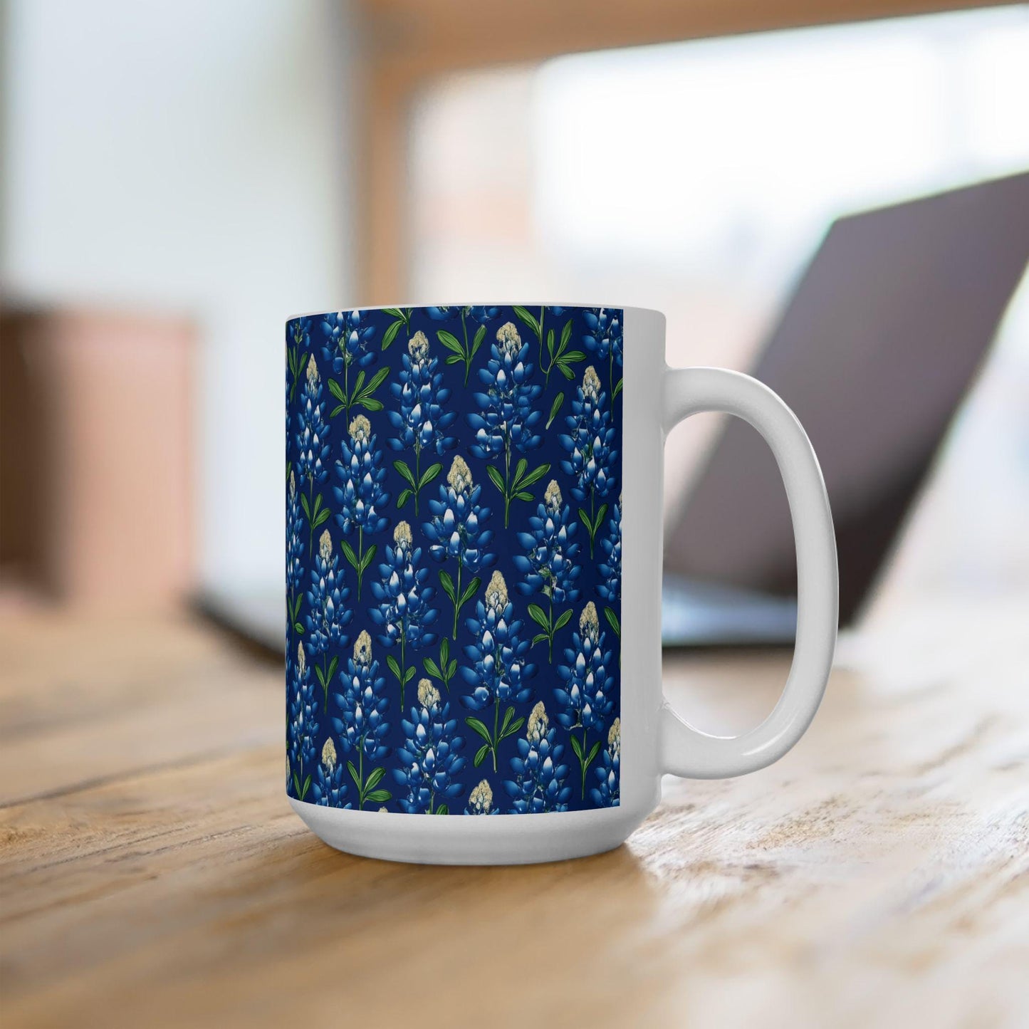 Texas Bluebonnet Ceramic Mug: Floral Coffee Cup, Southwestern Drinkware