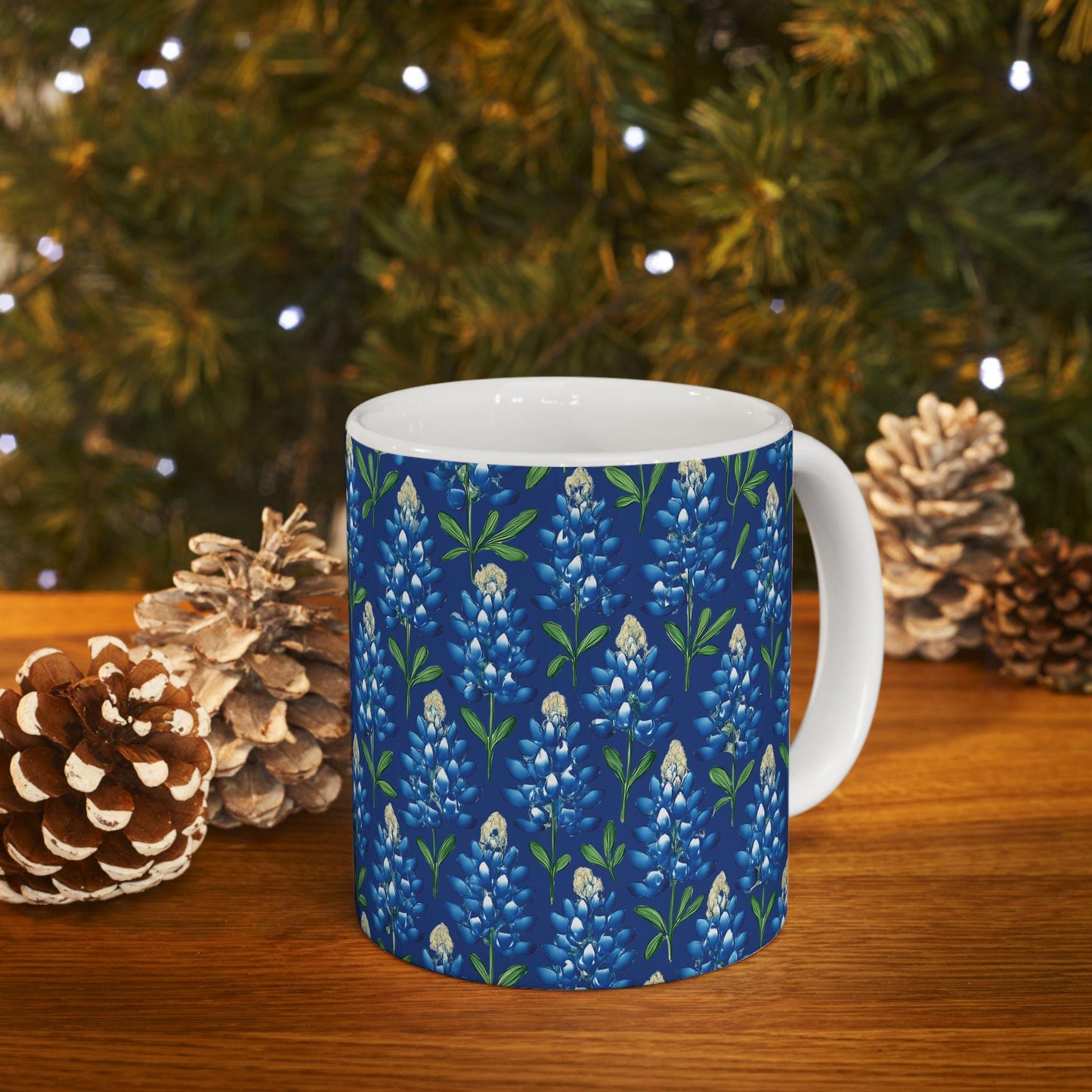 Texas Bluebonnet Ceramic Mug: Floral Coffee Cup, Southwestern Drinkware