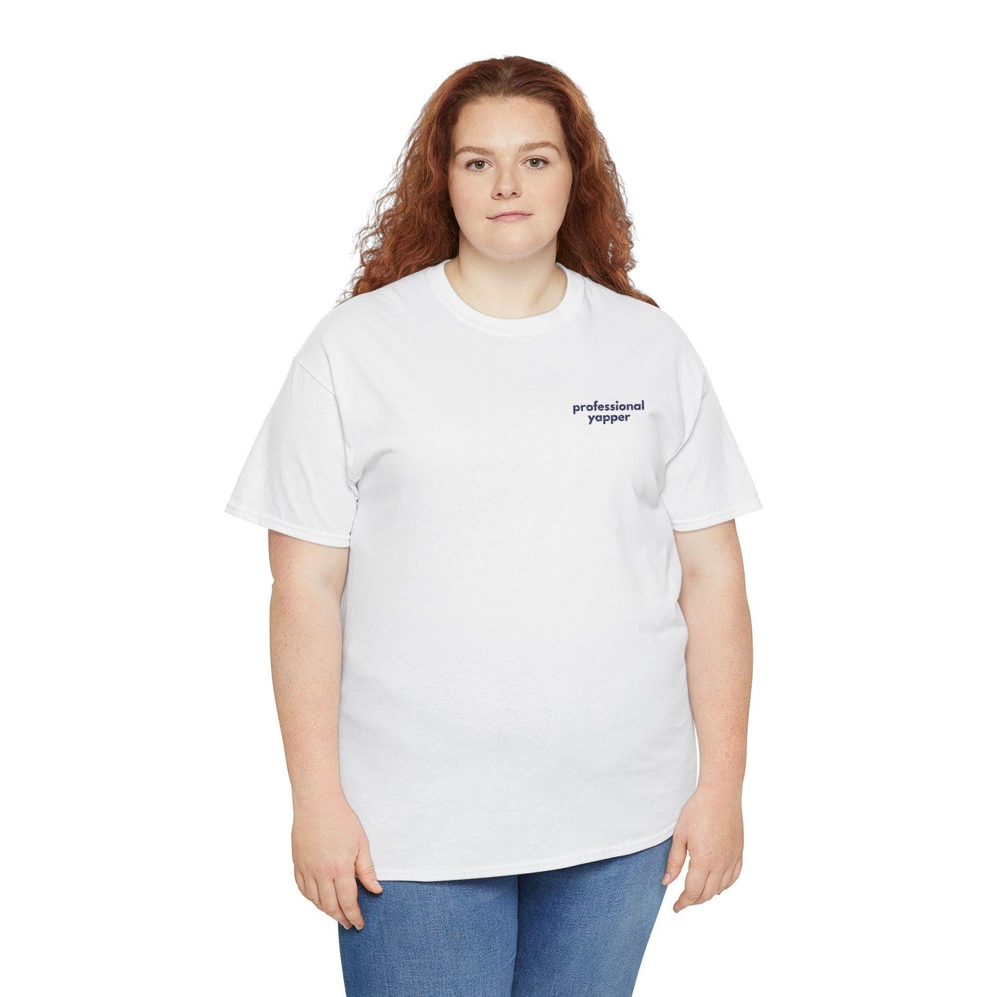 Professional Yapper Embroidered T-Shirt: Gen X Humor, Heavy Cotton Tee