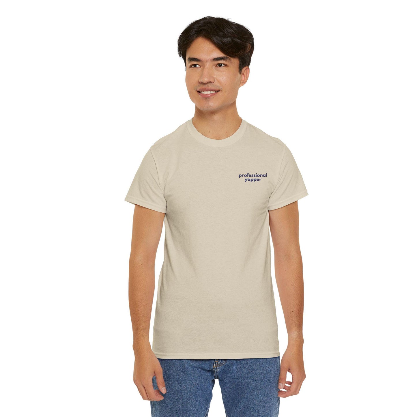 Professional Yapper Embroidered T-Shirt: Gen X Humor, Heavy Cotton Tee