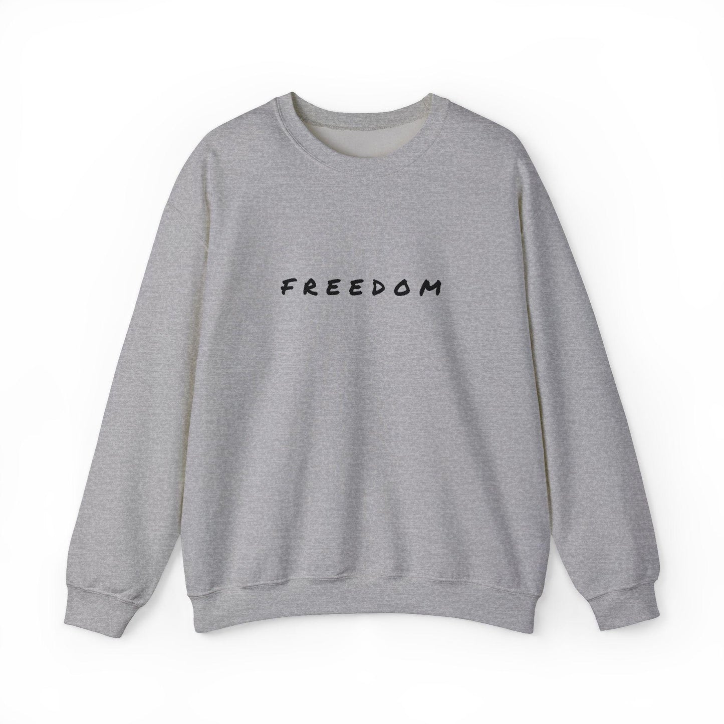Freedom Crewneck Sweatshirt: Cozy Cotton-Blend Unisex Style