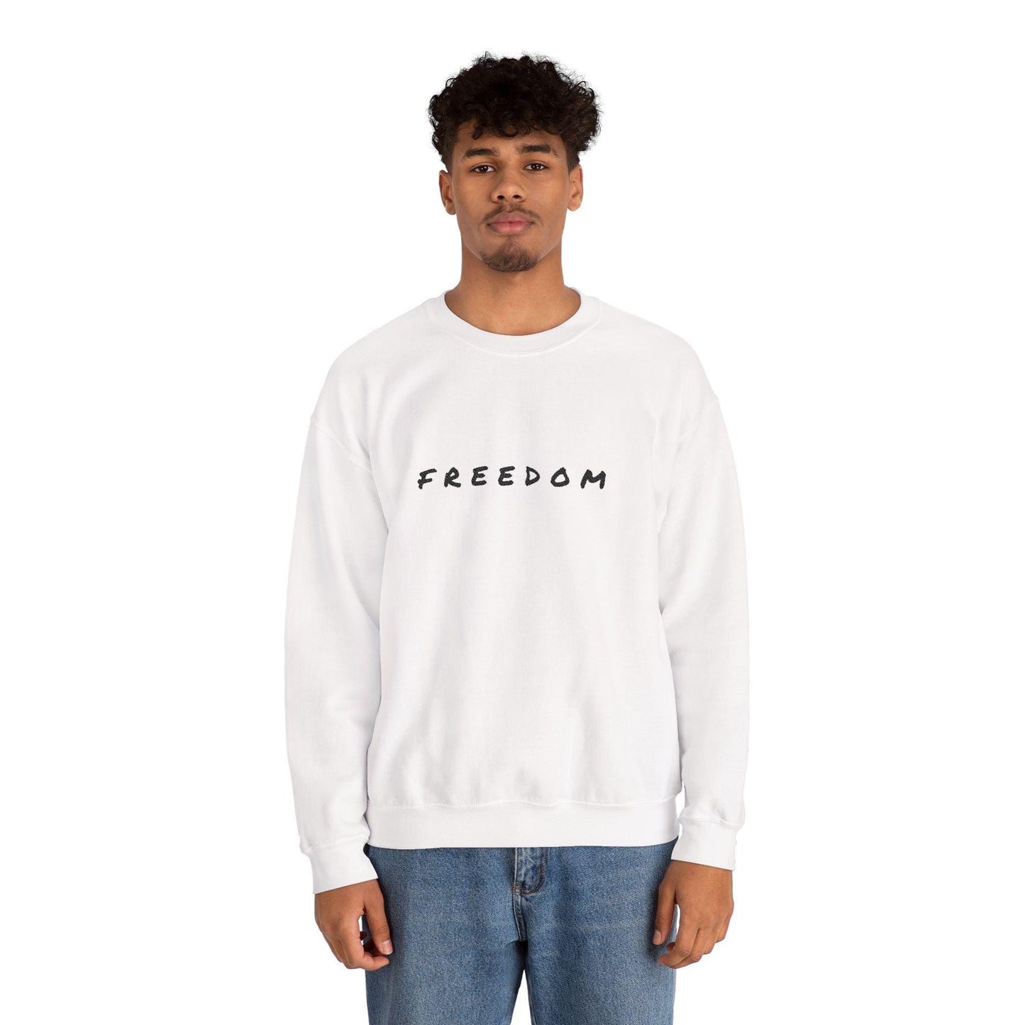 Freedom Crewneck Sweatshirt: Cozy Cotton-Blend Unisex Style
