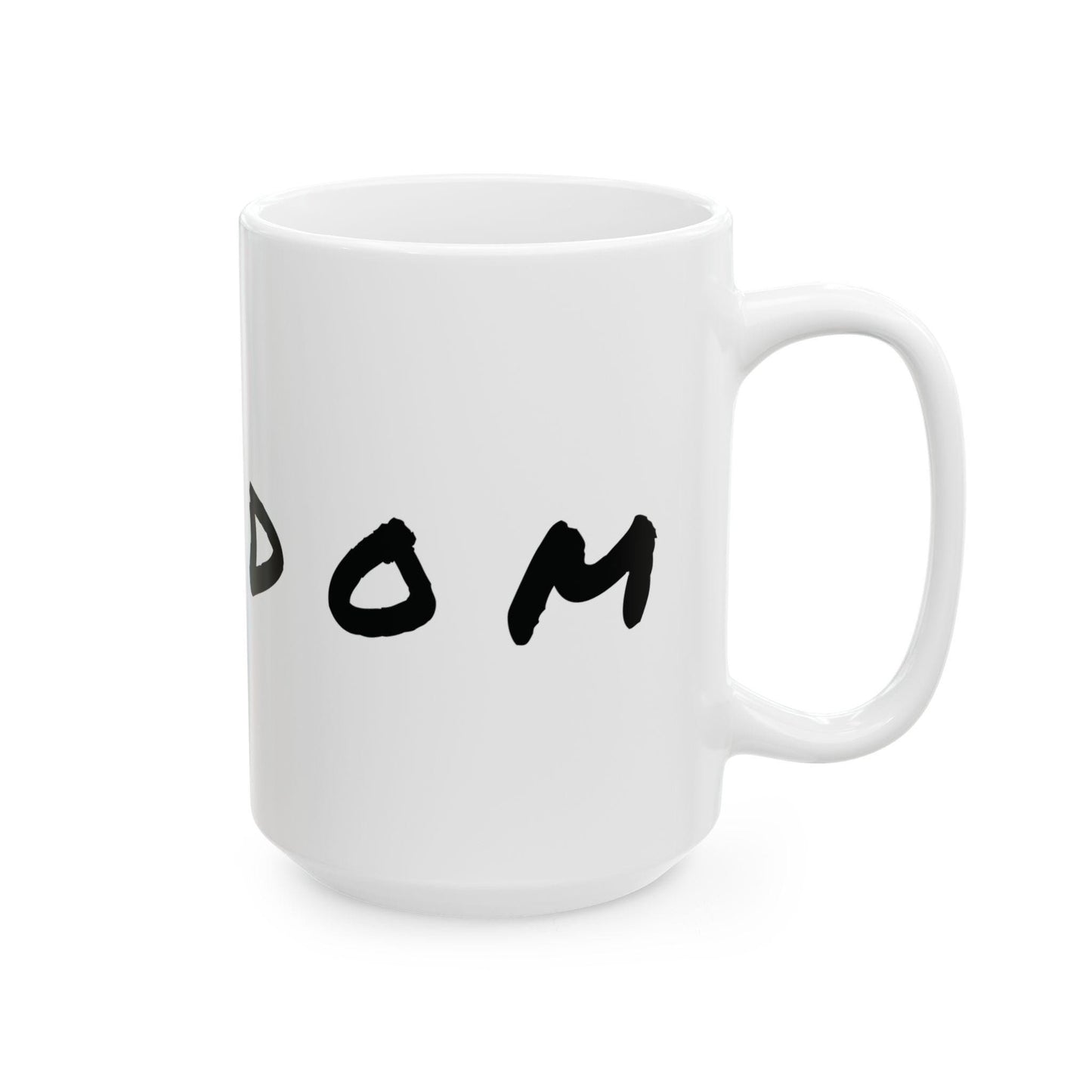 Inspirational 'Freedom' Ceramic Coffee Mug: Unique Home Decor Gift