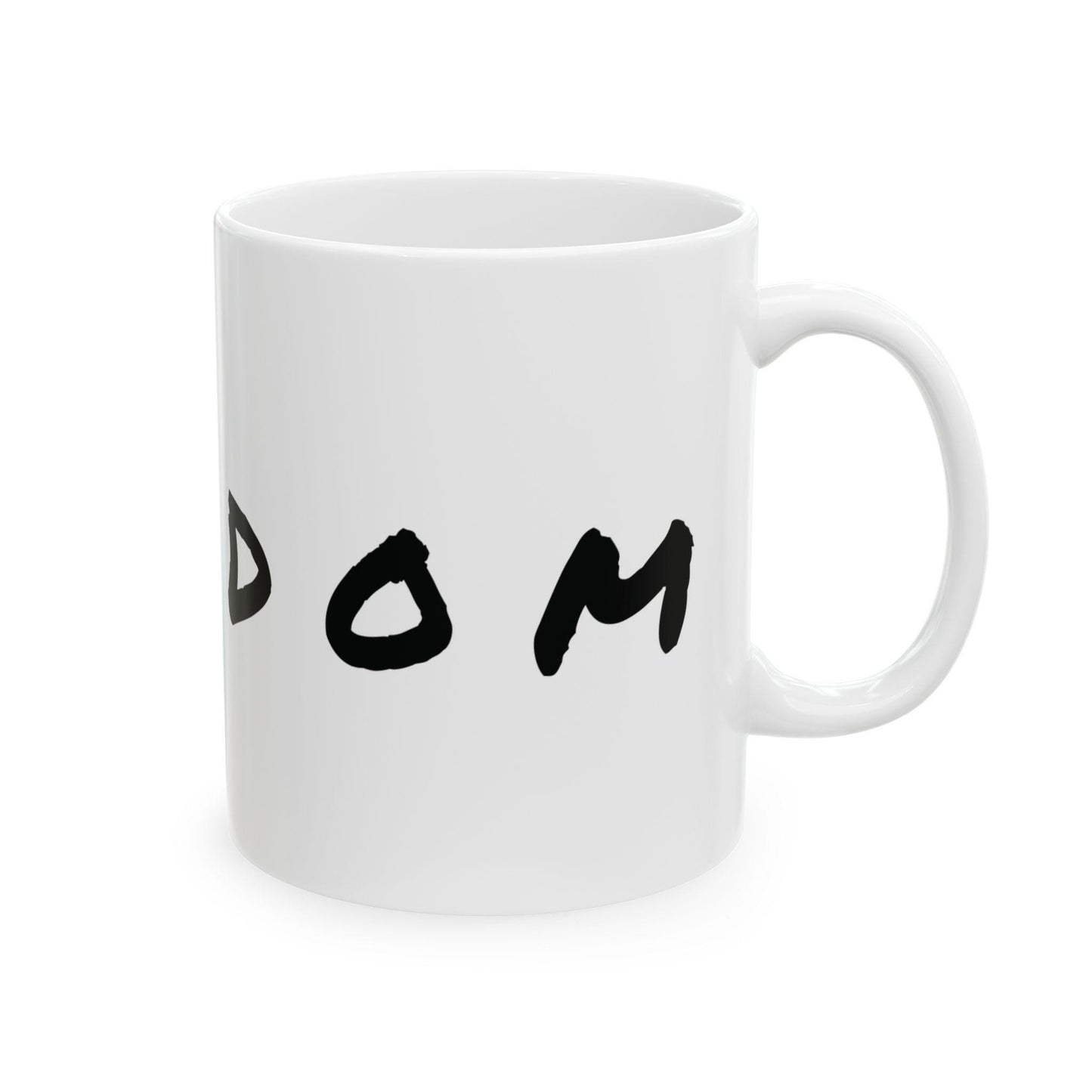 Inspirational 'Freedom' Ceramic Coffee Mug: Unique Home Decor Gift