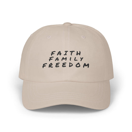 Faith Family Freedom Dad Cap: Patriotic Embroidered Baseball Hat