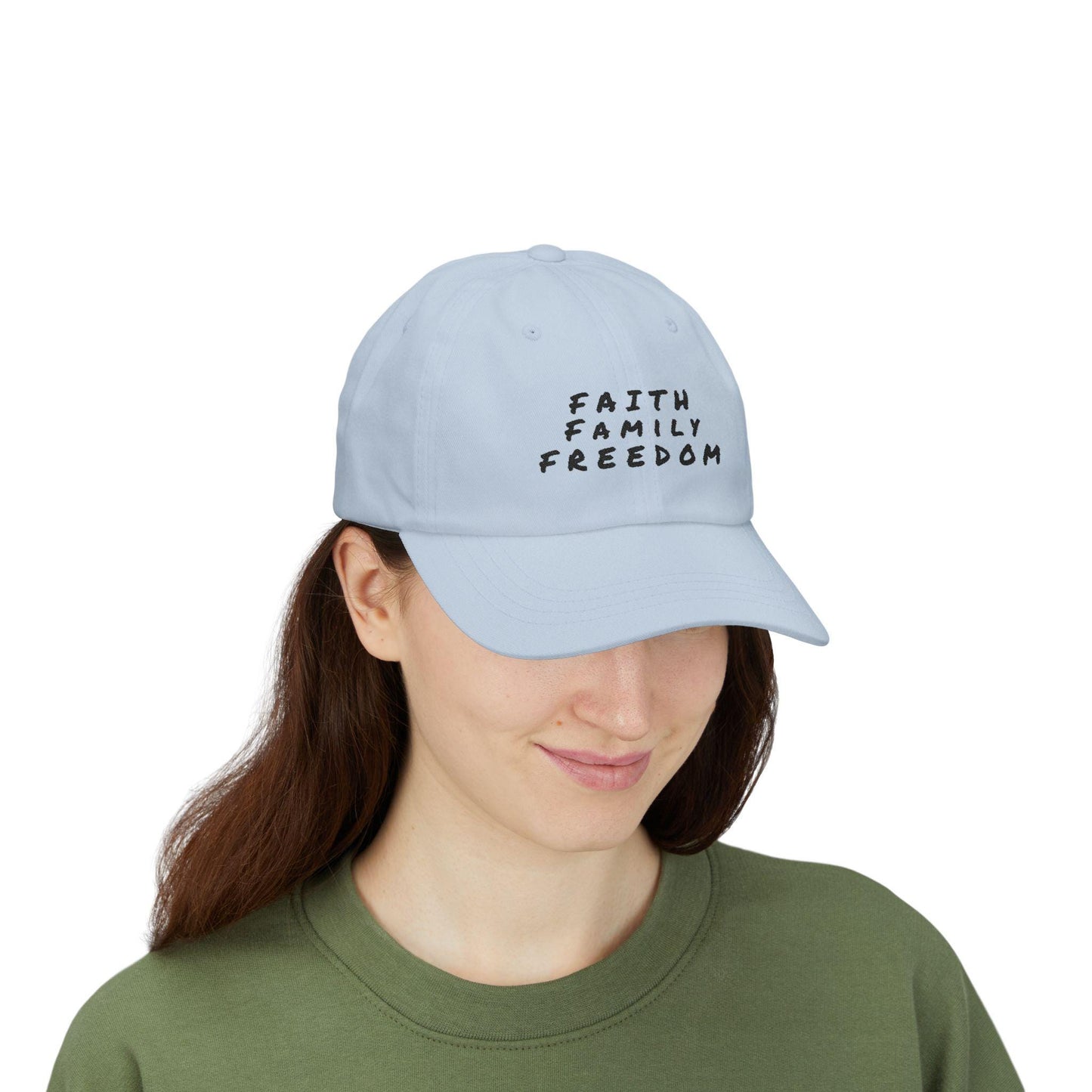 Faith Family Freedom Dad Cap: Patriotic Embroidered Baseball Hat