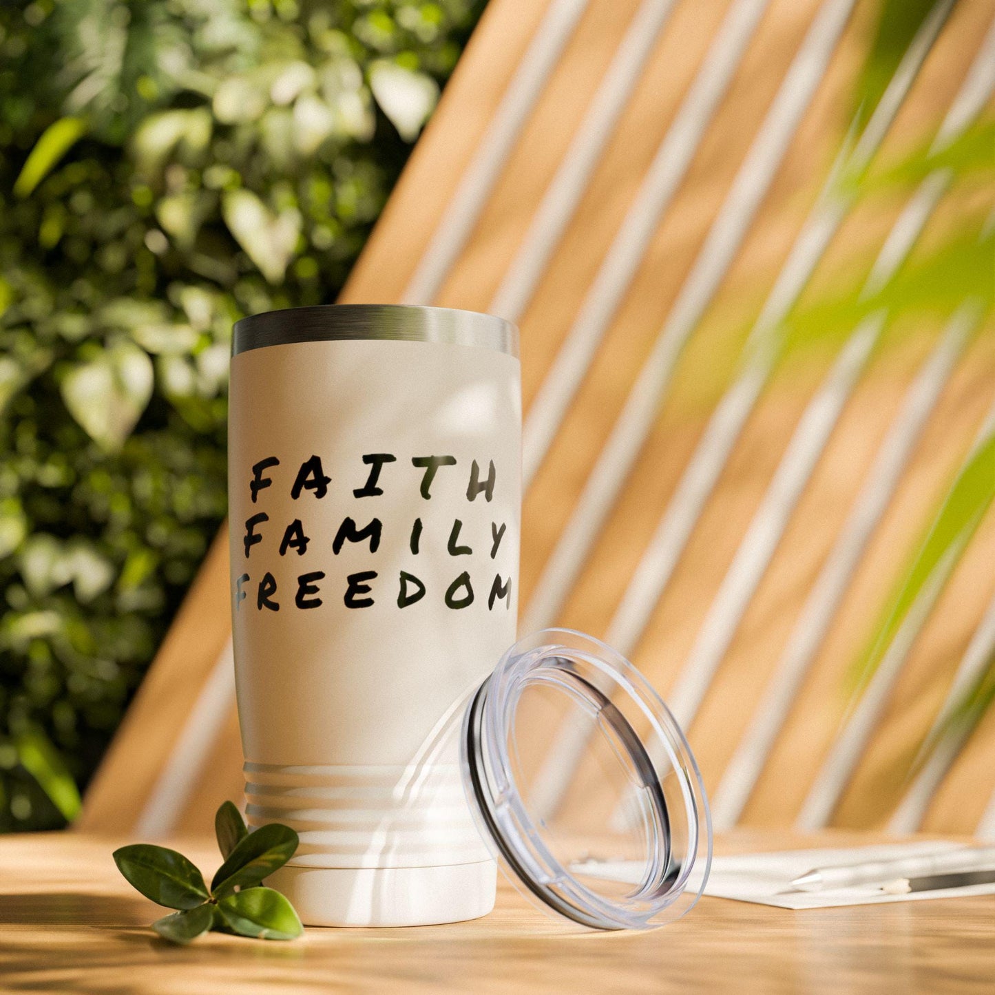 Faith, Family, Freedom Tumbler: 20oz Insulated Stainless Steel Travel Mug