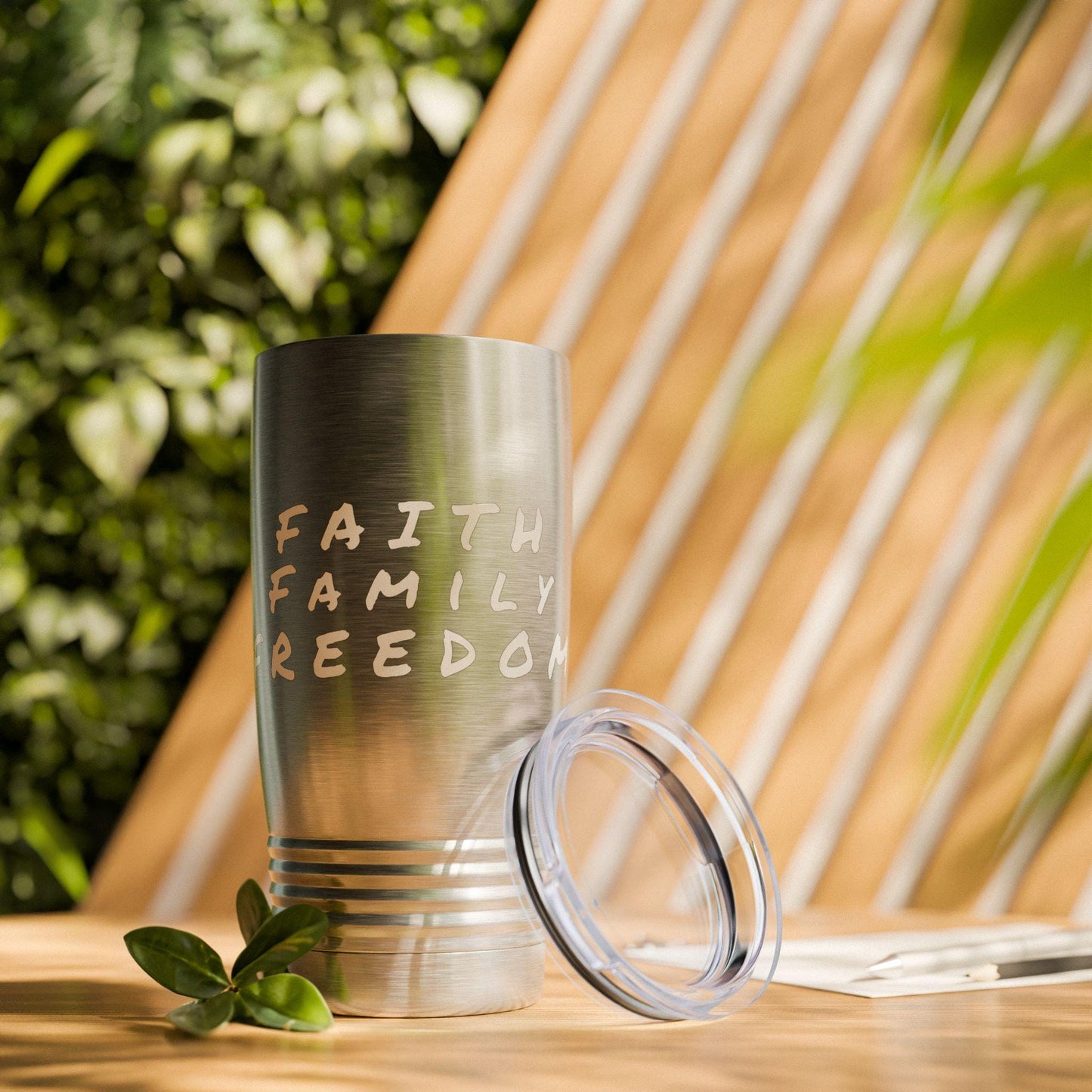 Faith, Family, Freedom Tumbler: 20oz Insulated Stainless Steel Travel Mug
