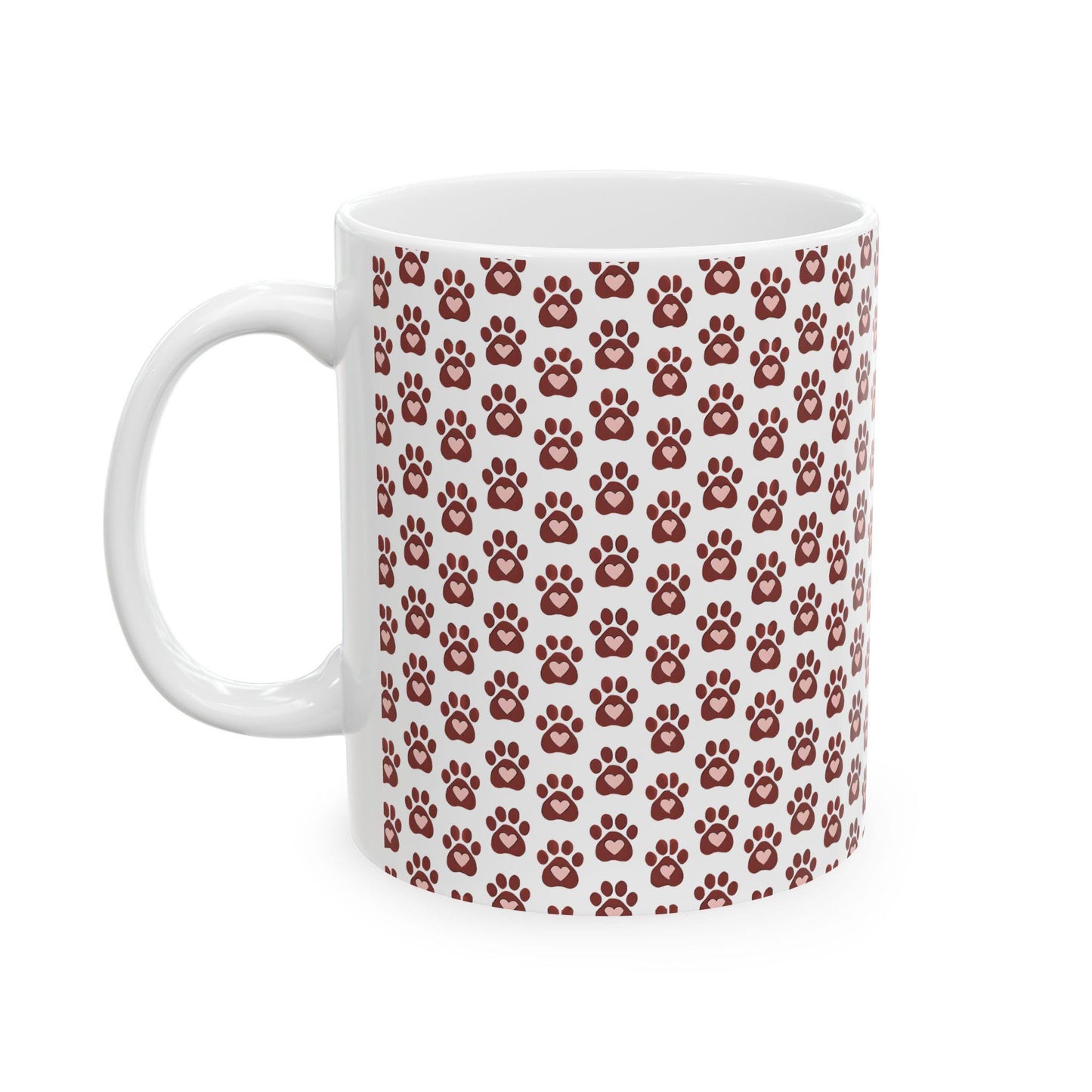 Paw Print Ceramic Mug - Perfect for Pet Lovers, Dog/Cat Gifts, Coffee/Tea Drinkware, Animal Enthusiasts, Birthday/Anniversary