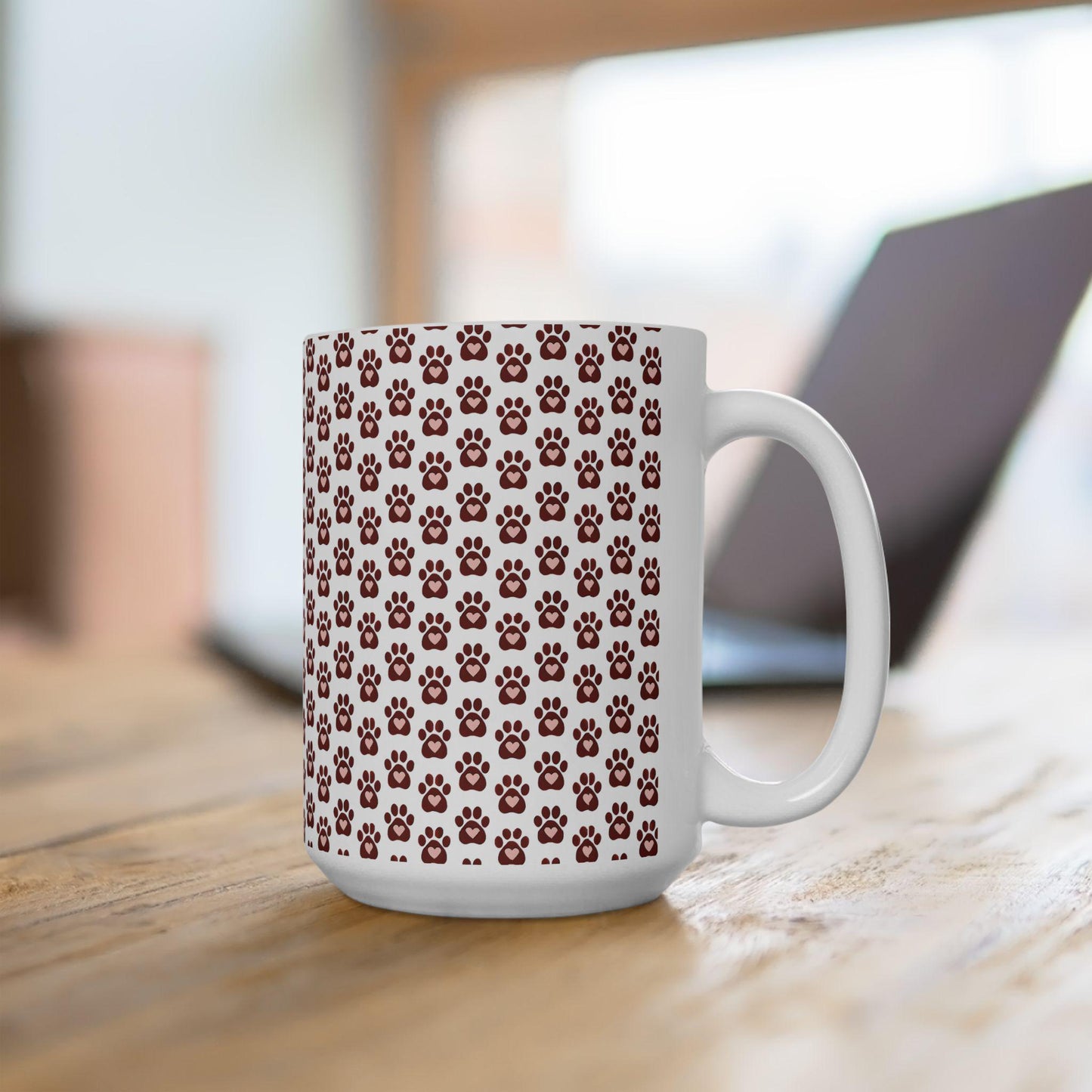Paw Print Ceramic Mug - Perfect for Pet Lovers, Dog/Cat Gifts, Coffee/Tea Drinkware, Animal Enthusiasts, Birthday/Anniversary