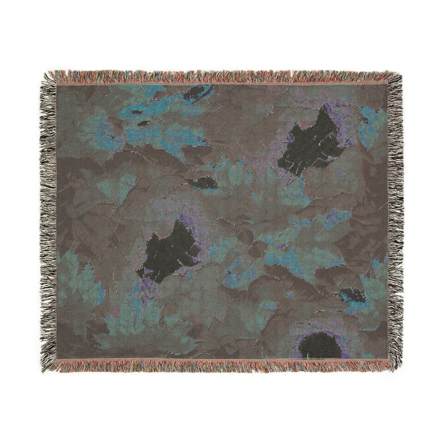 Cozy Artistic Woven Blanket - Floral & Abstract Home Decor, Great for Gift, Sofa, Bed, Fall Decor, Warm Throw