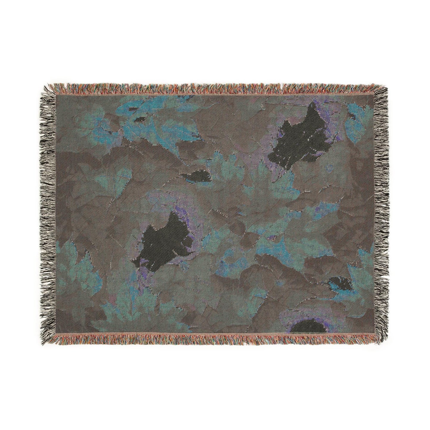 Cozy Artistic Woven Blanket - Floral & Abstract Home Decor, Great for Gift, Sofa, Bed, Fall Decor, Warm Throw