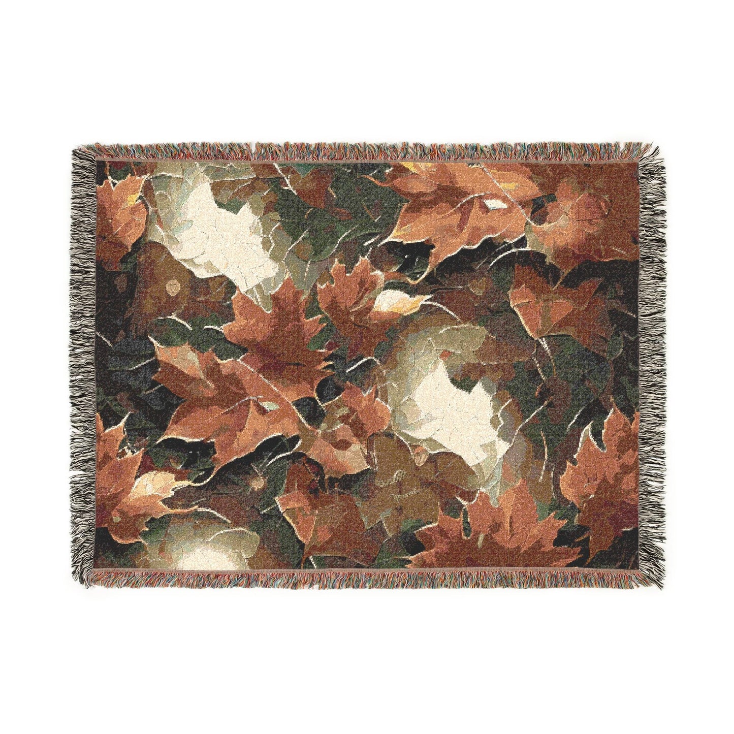 Cozy Artistic Woven Blanket - Floral & Abstract Home Decor, Great for Gift, Sofa, Bed, Fall Decor, Warm Throw