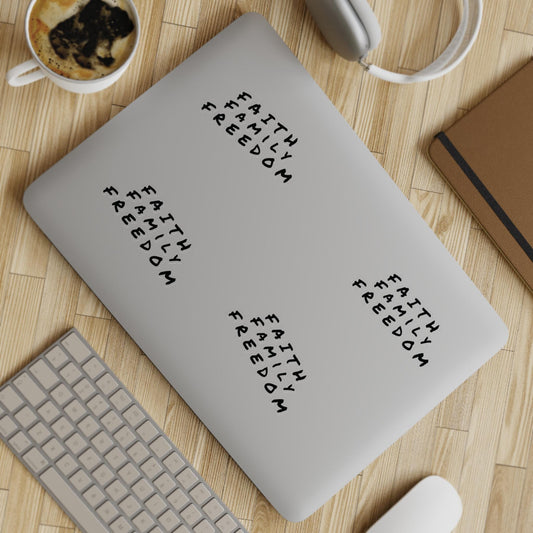 Faith Family Freedom Sticker Sheet Bundle - Inspirational Decals, Motivational Sticker Pack, Clear Vinyl Stickers