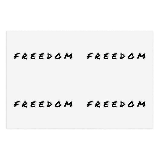 Freedom Sticker Sheet Bundle - Inspirational Decals, Motivational Sticker Pack, Clear Vinyl Stickers, Planner Accessories,