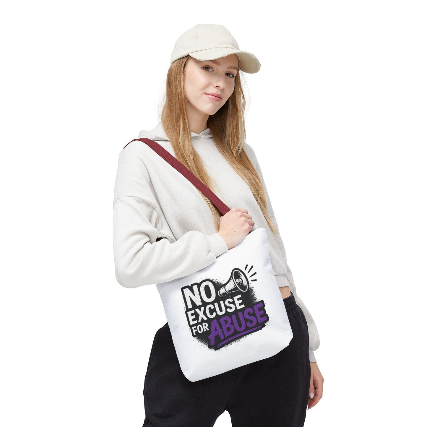 Empowerment Tote Bag - No Excuse for Abuse, Advocacy Tote, Eco-Friendly Bag, Fundraiser Gift, Awareness Campaign Bag